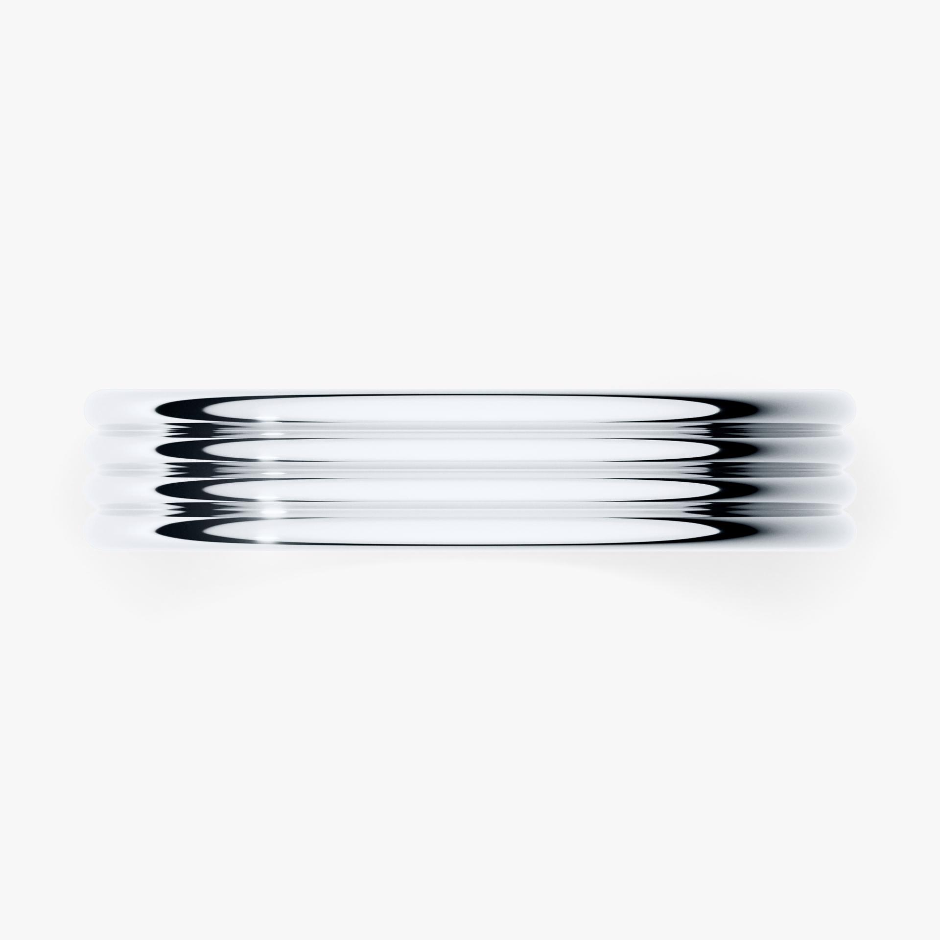 Obrączka ślubna Modern 3 z białego złota 4mm