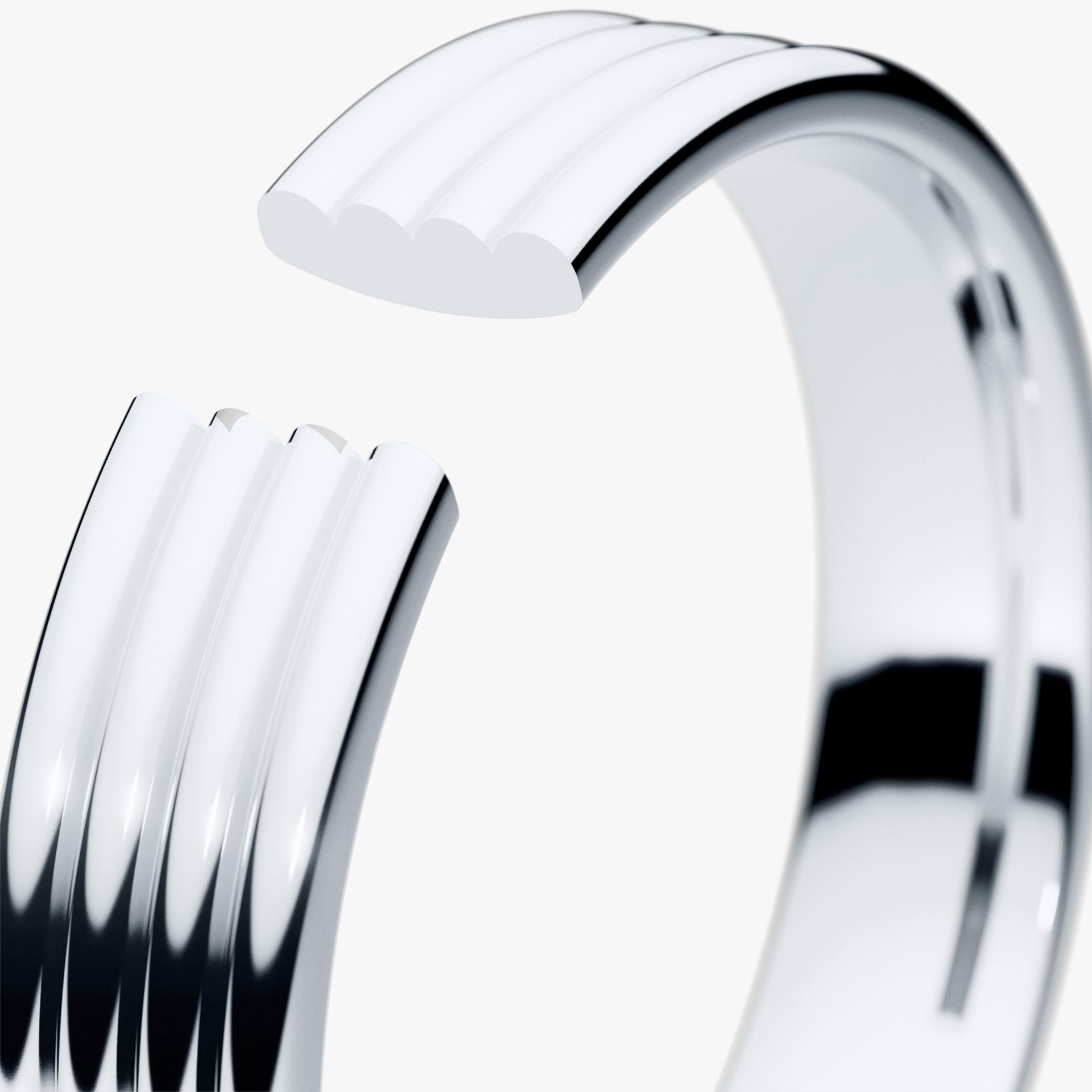 Obrączka ślubna Modern 3 z białego złota 4mm