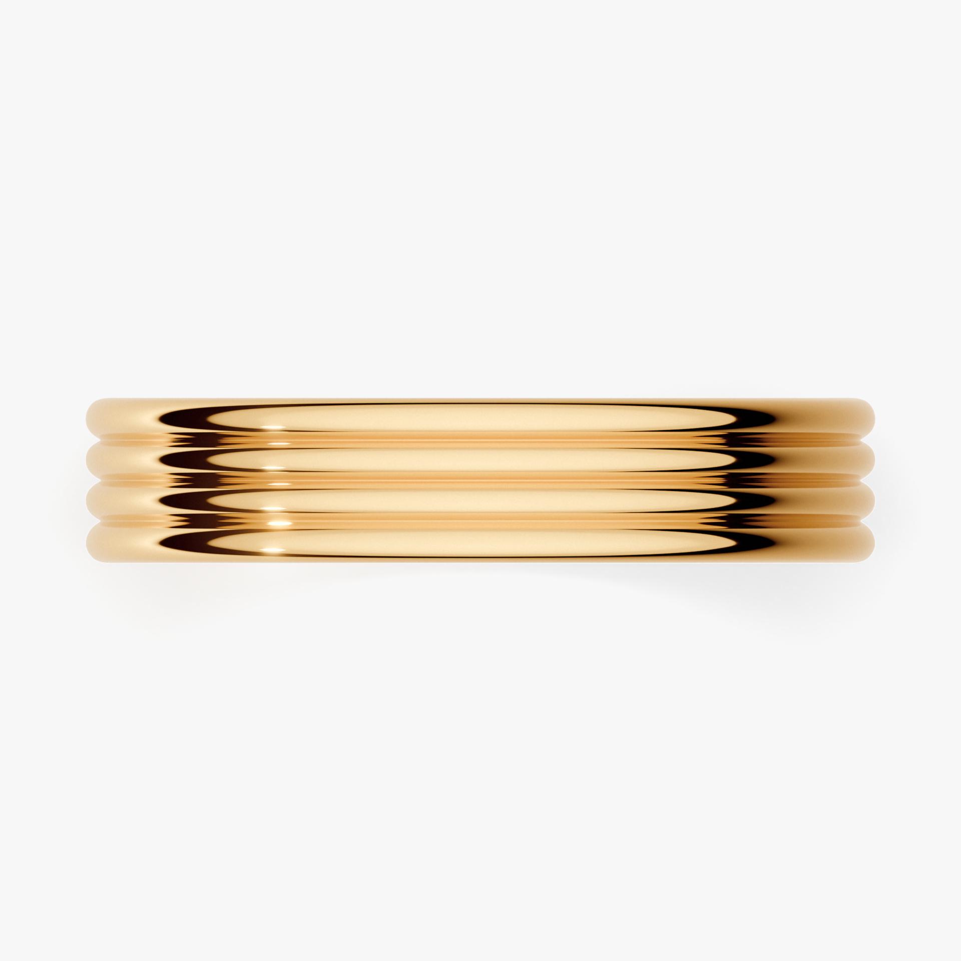 Obrączka ślubna Modern 3 z żółtego złota 4mm