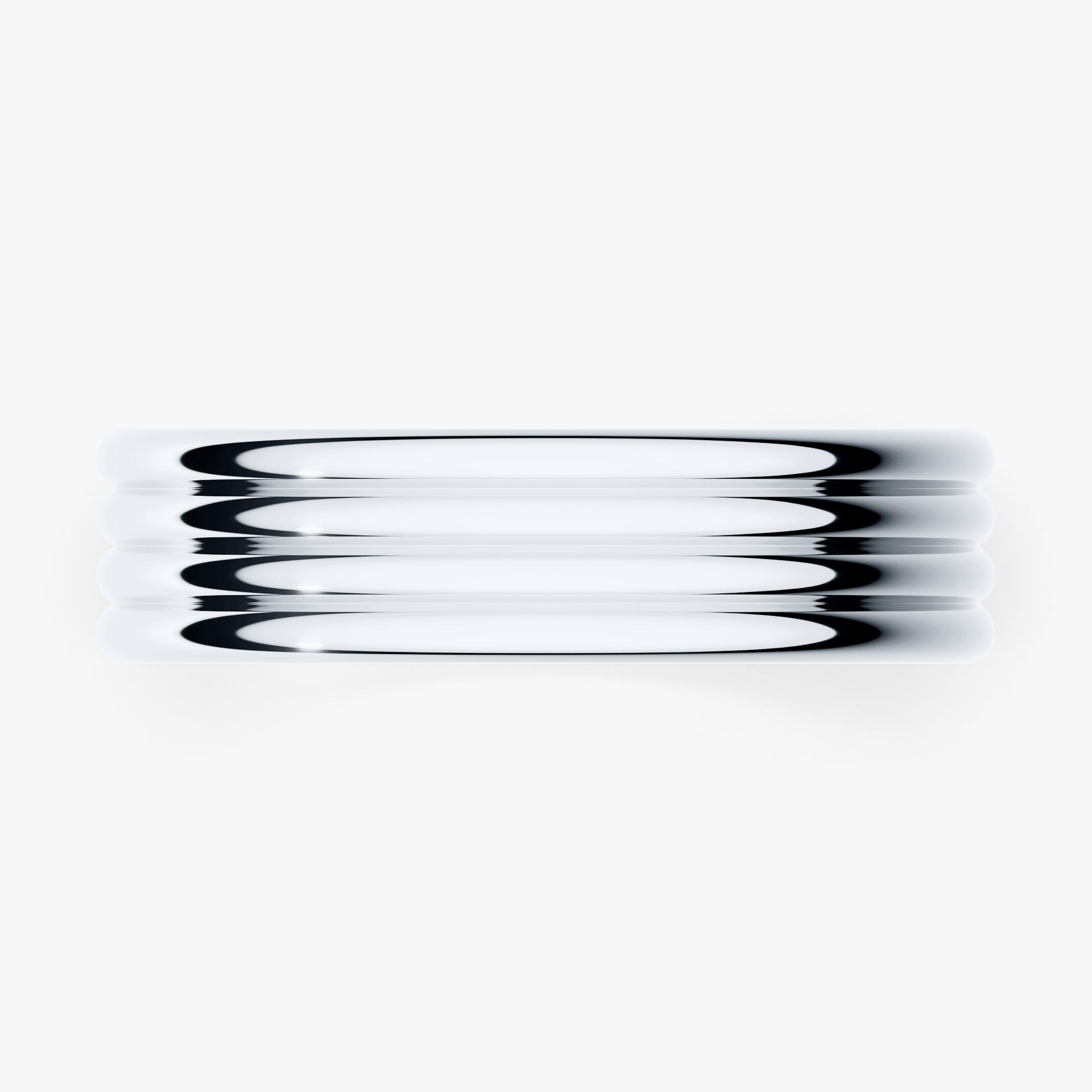 Obraczka slubna modern four 5 mm z bialego zlota 02