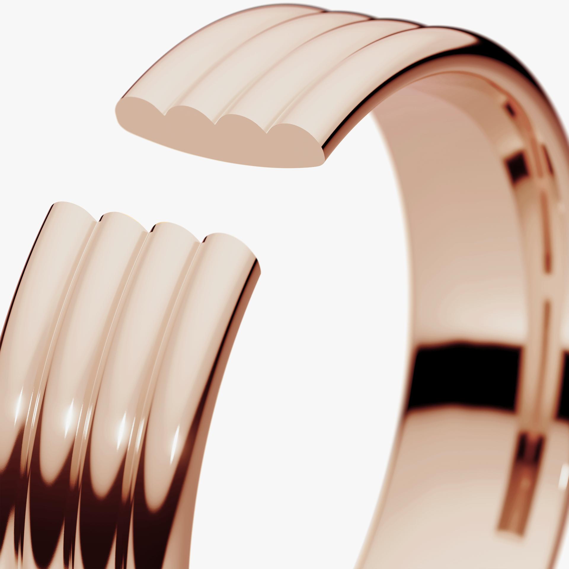 Obraczka slubna modern four 5 mm z rozowego zlota 03