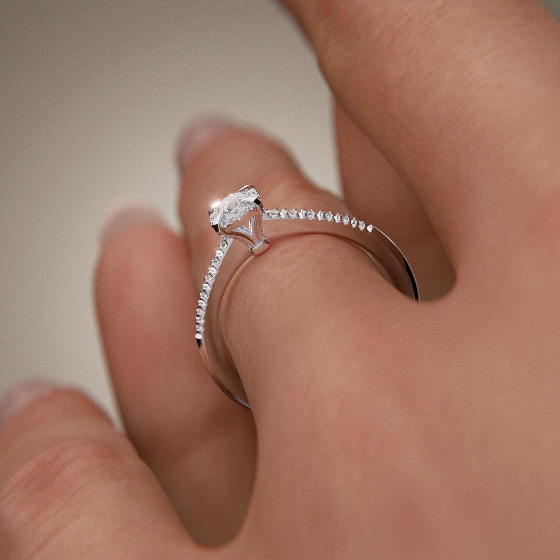 Pierścionek zaręczynowy My Princess z żółtego złota z diamentem laboratoryjnym 0,28ct