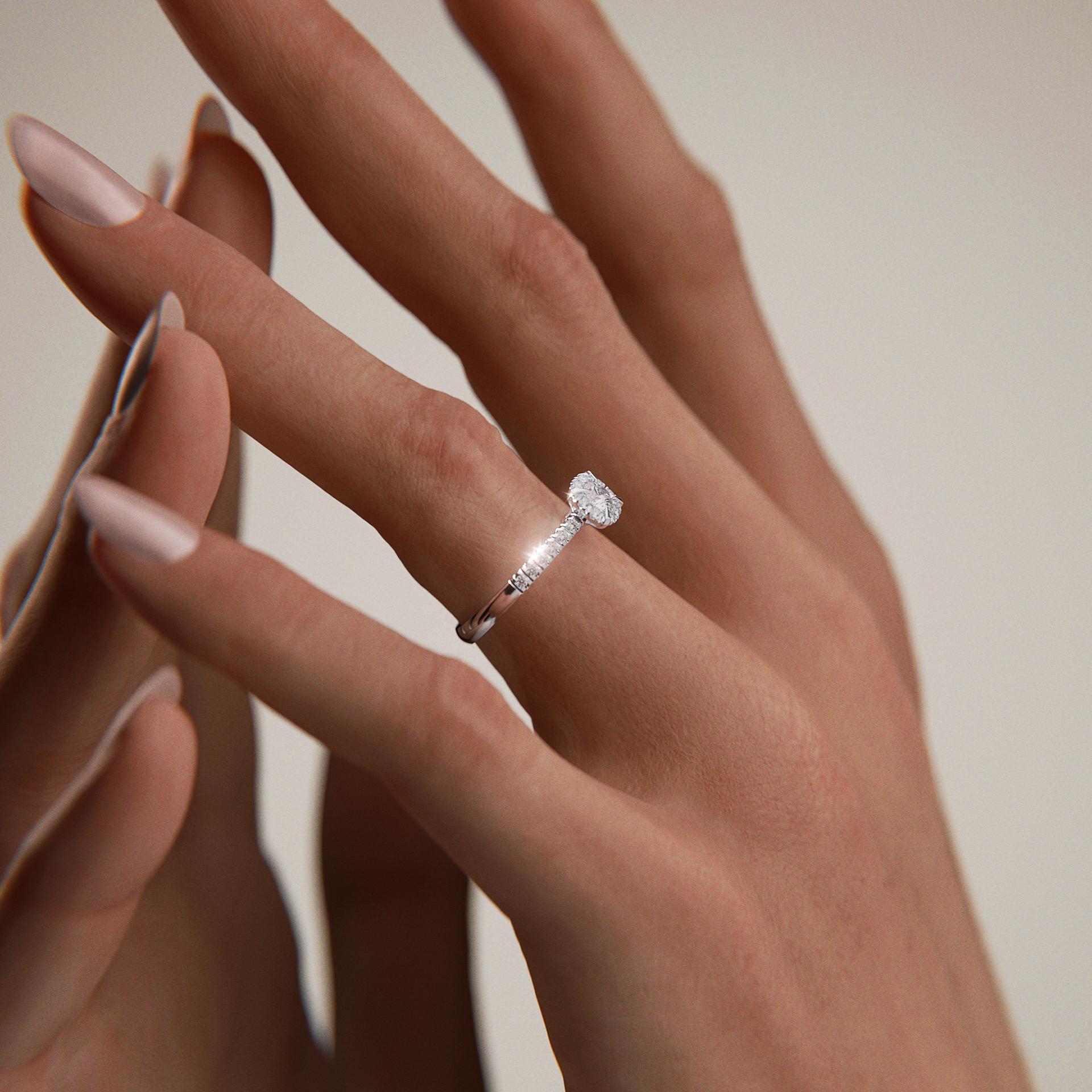 Pierścionek zaręczynowy My Princess z żółtego złota z diamentem laboratoryjnym 0,47ct