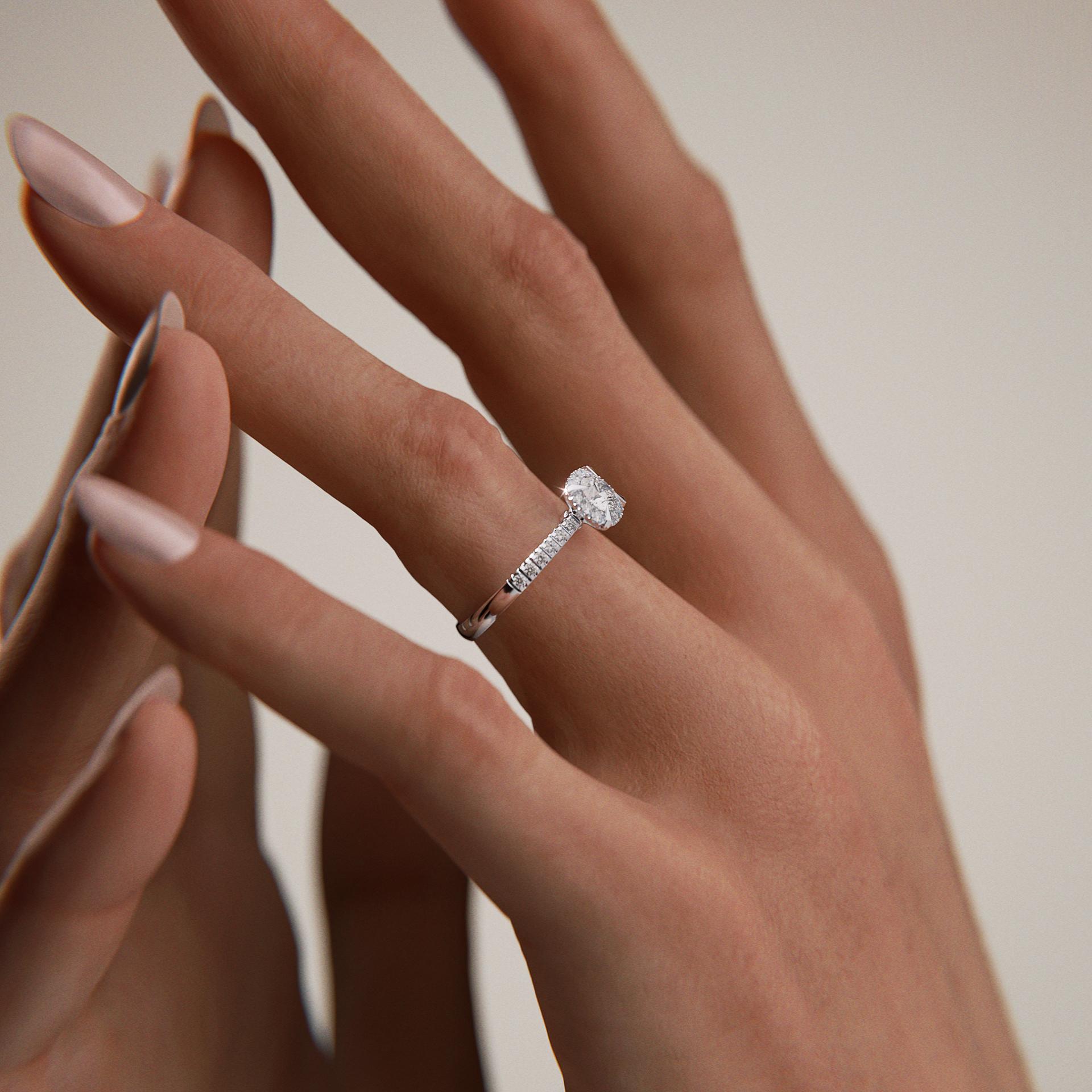 Pierścionek zaręczynowy My Princess z żółtego złota z diamentem naturalnym 0,76ct