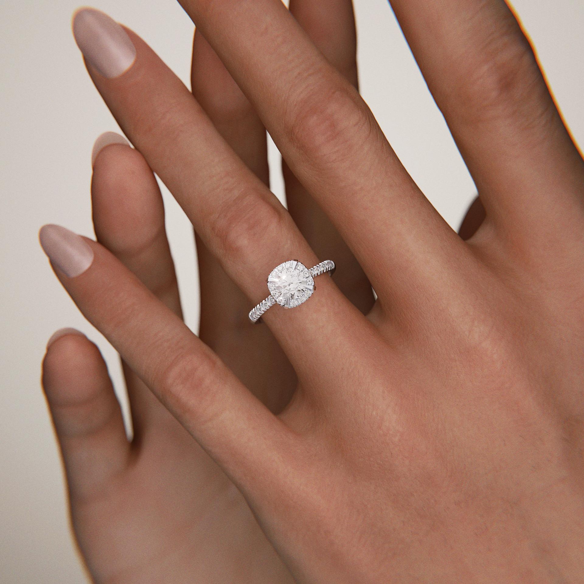 Pierścionek zaręczynowy My Princess z żółtego złota z diamentem naturalnym 1,18ct