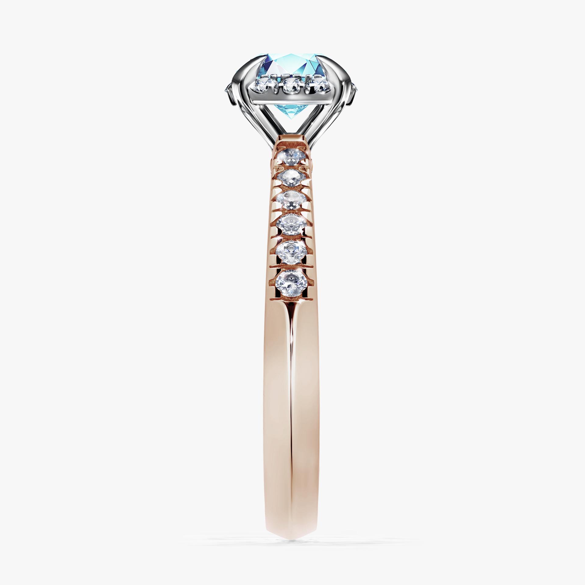 Pierścionek zaręczynowy My Princess z różowego złota z akwamarynem 0,76ct
