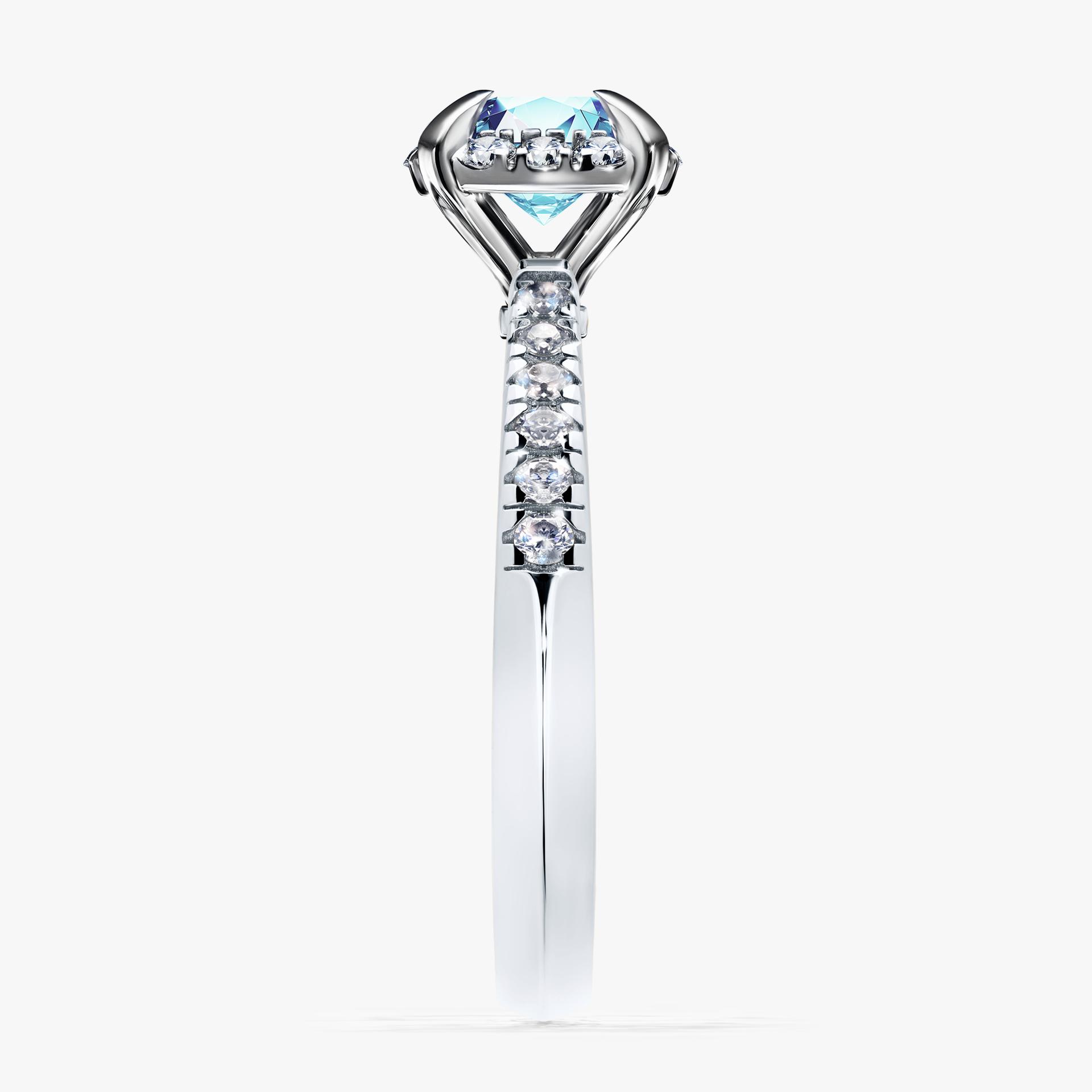 Pierscionek zareczynowy z akwamarynem 118 CT z bialego zlota my princess 02