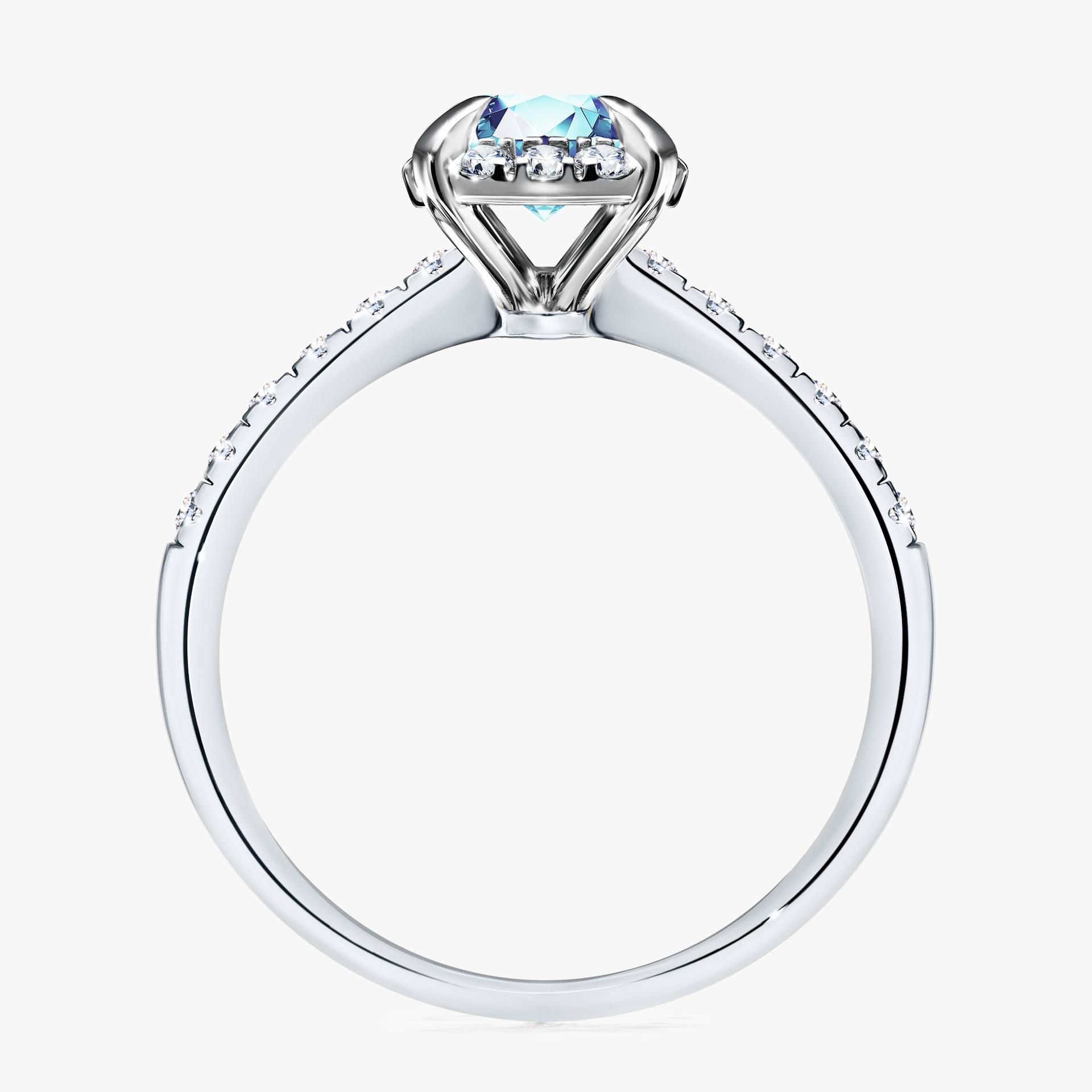 Pierscionek zareczynowy z akwamarynem 118 CT z bialego zlota my princess 03