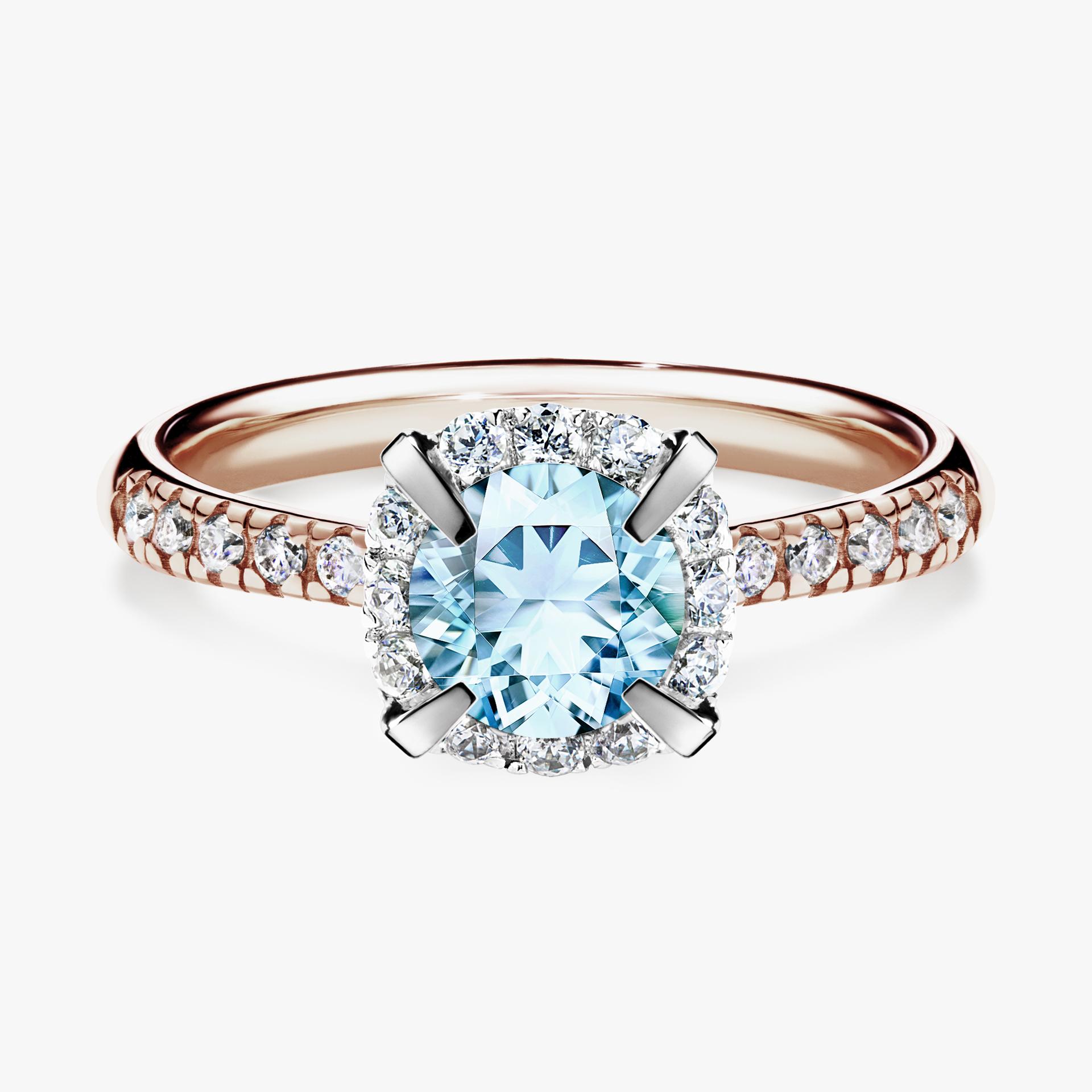 Pierscionek zareczynowy z akwamarynem 118 CT z rozowego zlota my princess 01