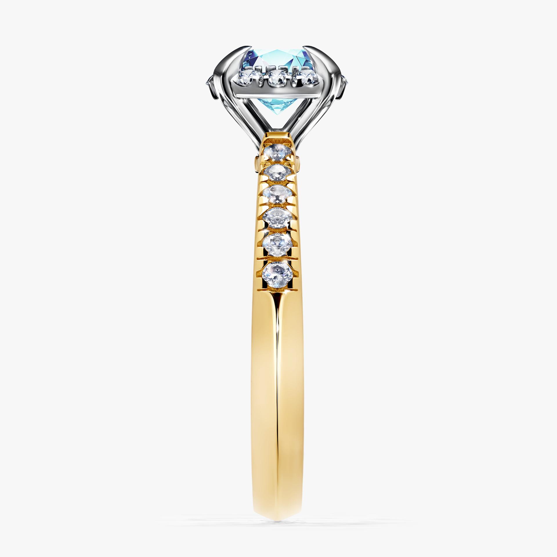 Pierscionek zareczynowy z akwamarynem 118 CT z zoltego zlota my princess 02