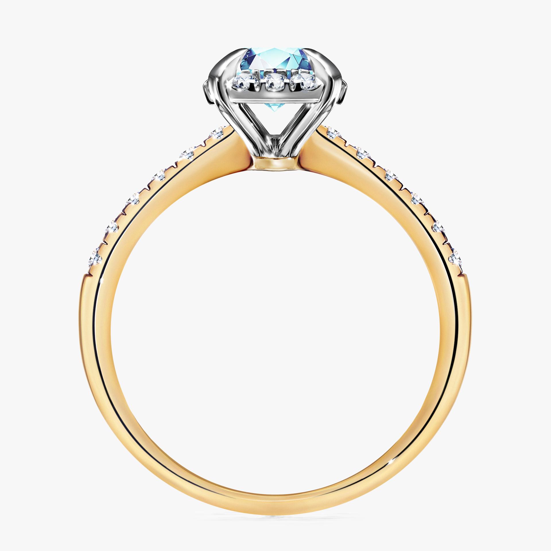 Pierscionek zareczynowy z akwamarynem 118 CT z zoltego zlota my princess 03