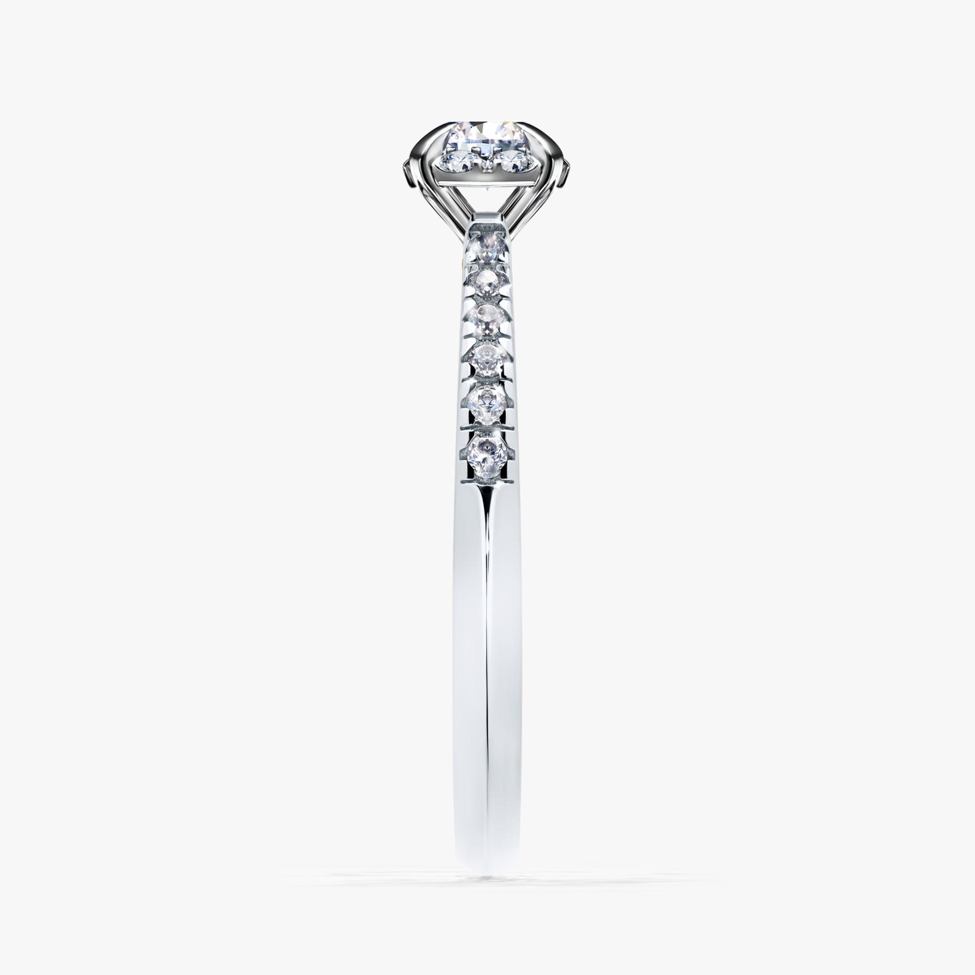 Pierscionek zareczynowy z diamentem 0 26 CT z bialego zlota my princess 03