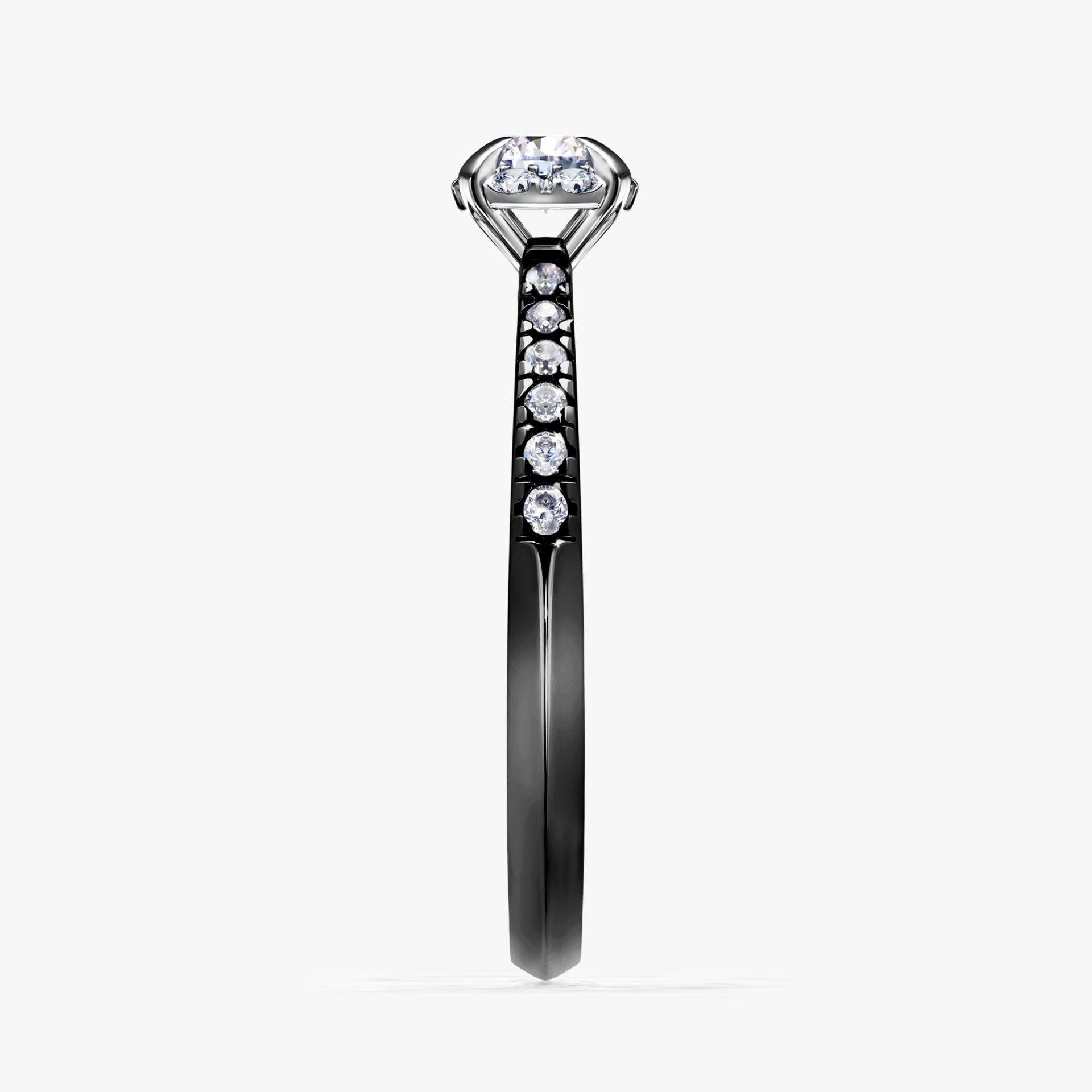Pierscionek zareczynowy z diamentem 0 26 CT z czarnego zlota my princess 03