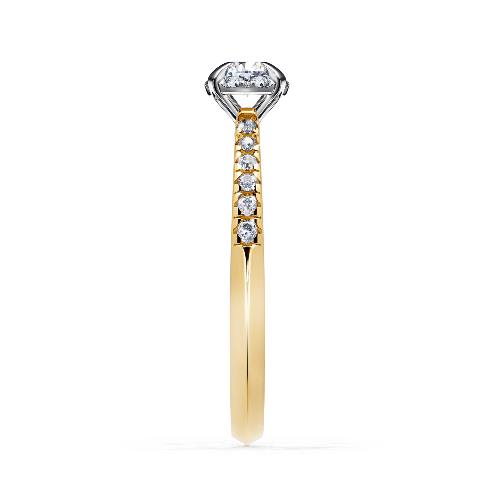 Pierścionek zaręczynowy My Princess z żółtego złota z diamentem naturalnym 0,28ct