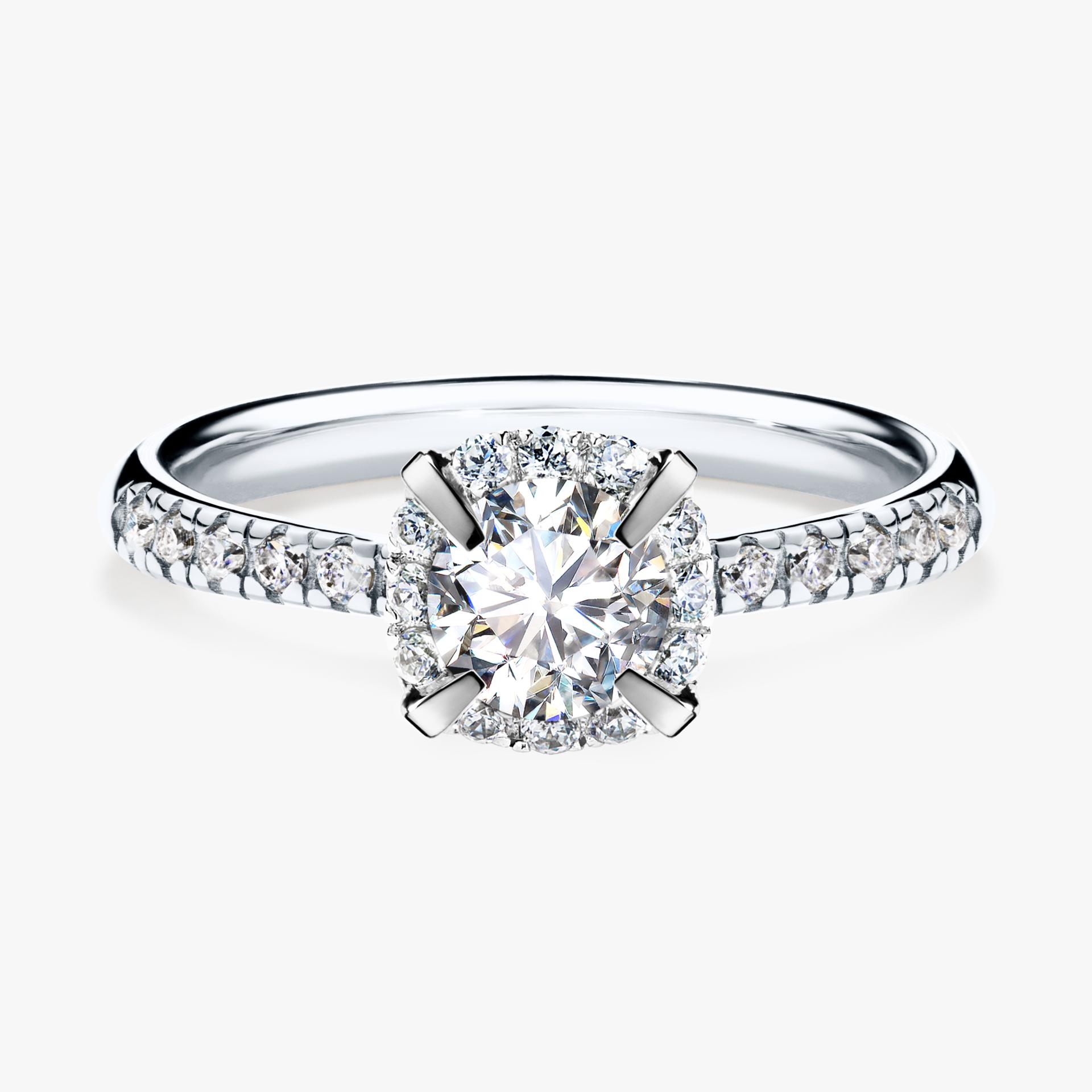 Pierscionek zareczynowy z diamentem 0 76 CT z bialego zlota my princess 01