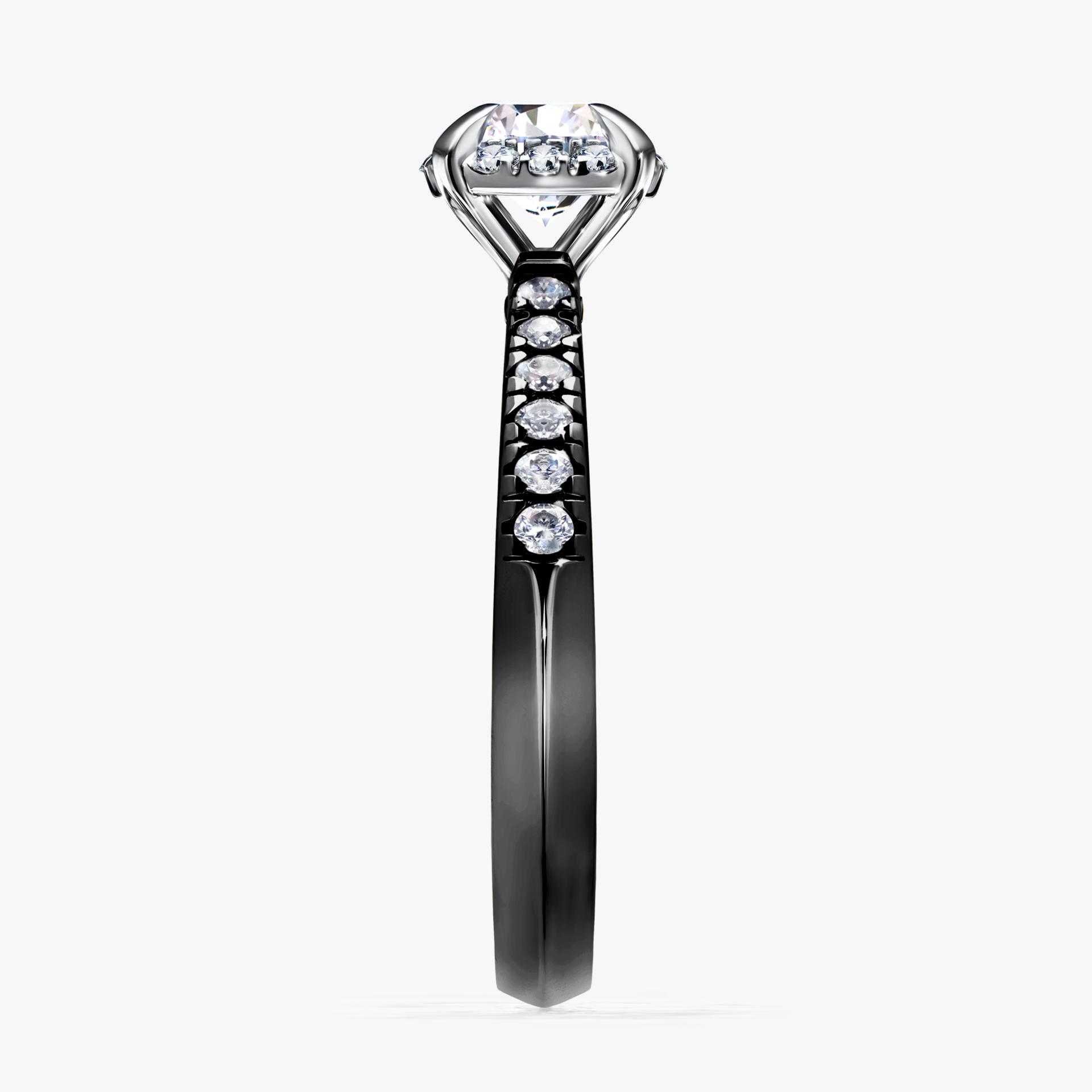 Pierscionek zareczynowy z diamentem 0 76 CT z czarnego zlota my princess 02