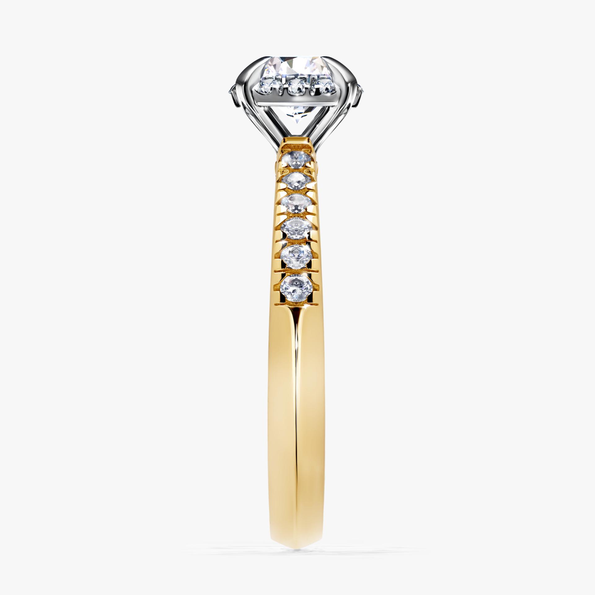 Pierscionek zareczynowy z diamentem 0 76 CT z zoltego zlota my princess 02