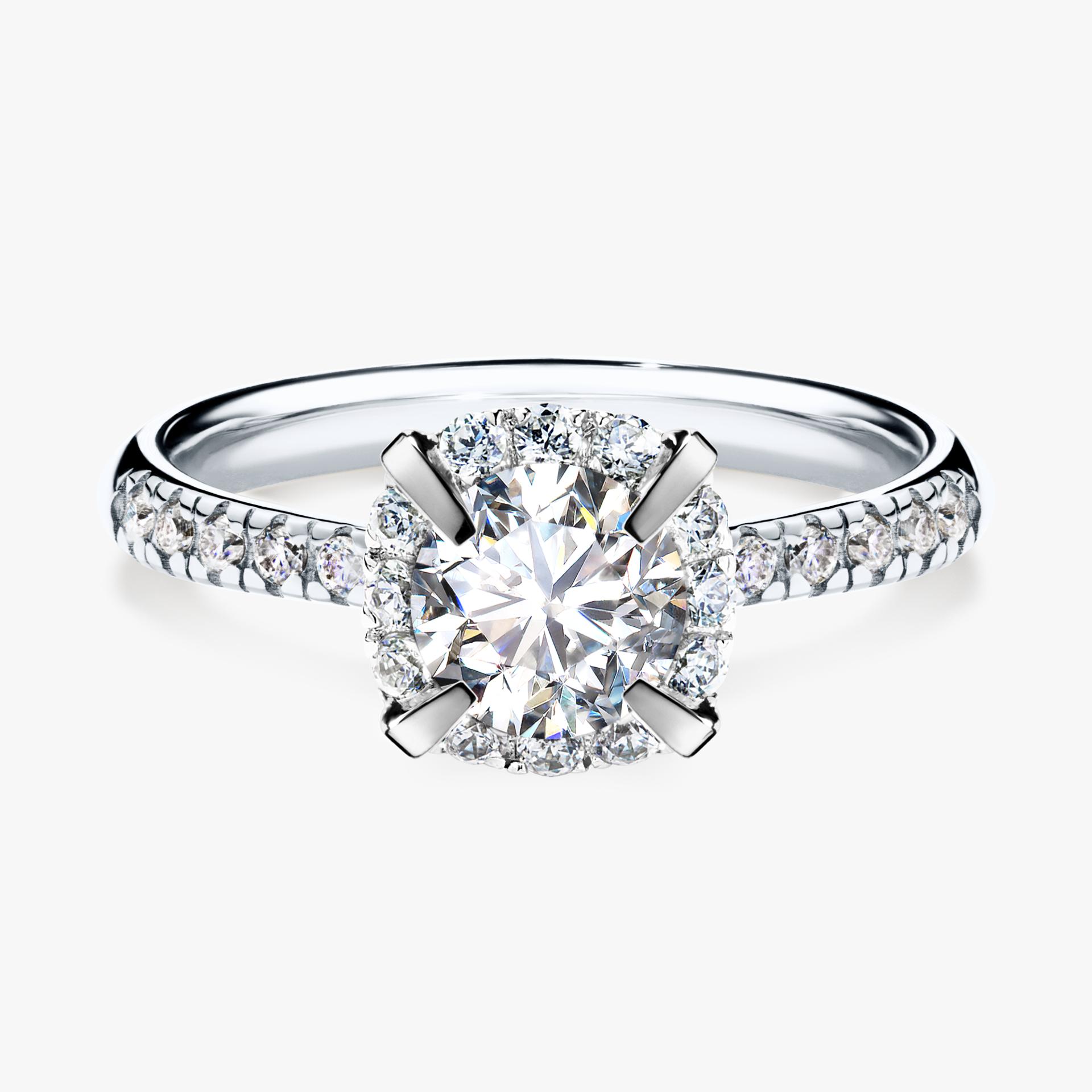 Pierścionek zaręczynowy My Princess z białego złota z diamentem naturalnym 1,18ct