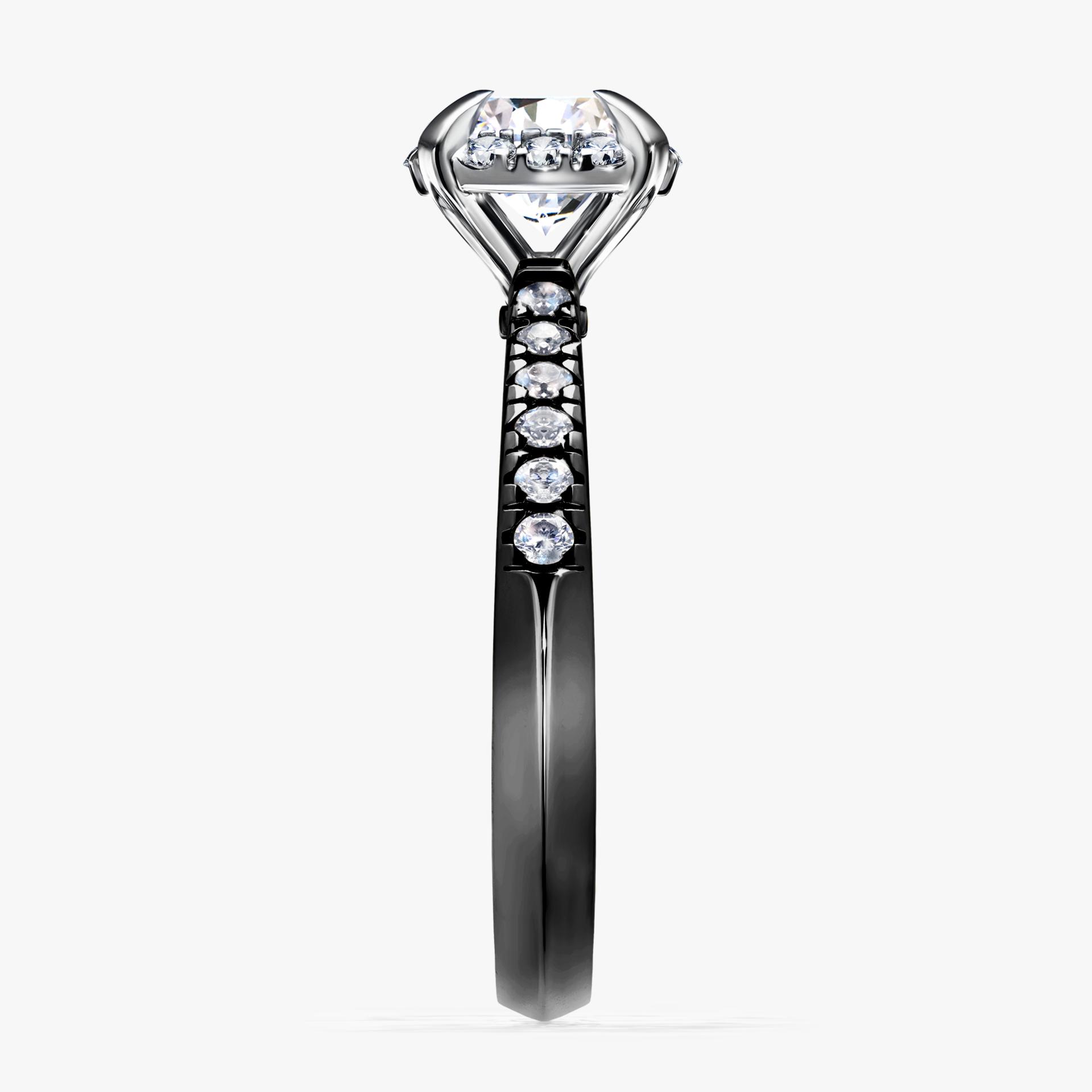Pierscionek zareczynowy z diamentem 118 CT z czarnego zlota my princess 02
