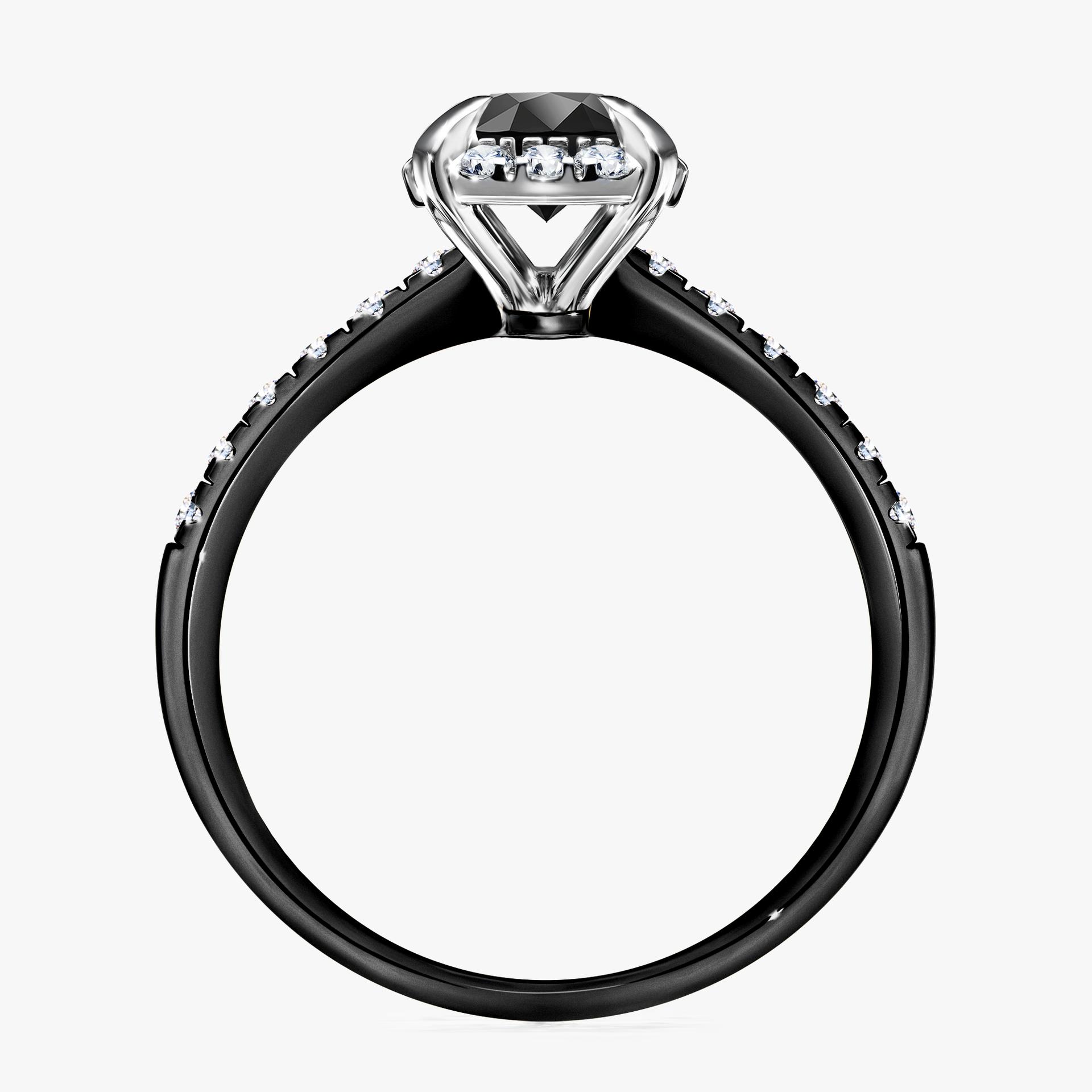 Pierscionek zareczynowy z diamentem czarny 118 CT z czarnego zlota my princess 02