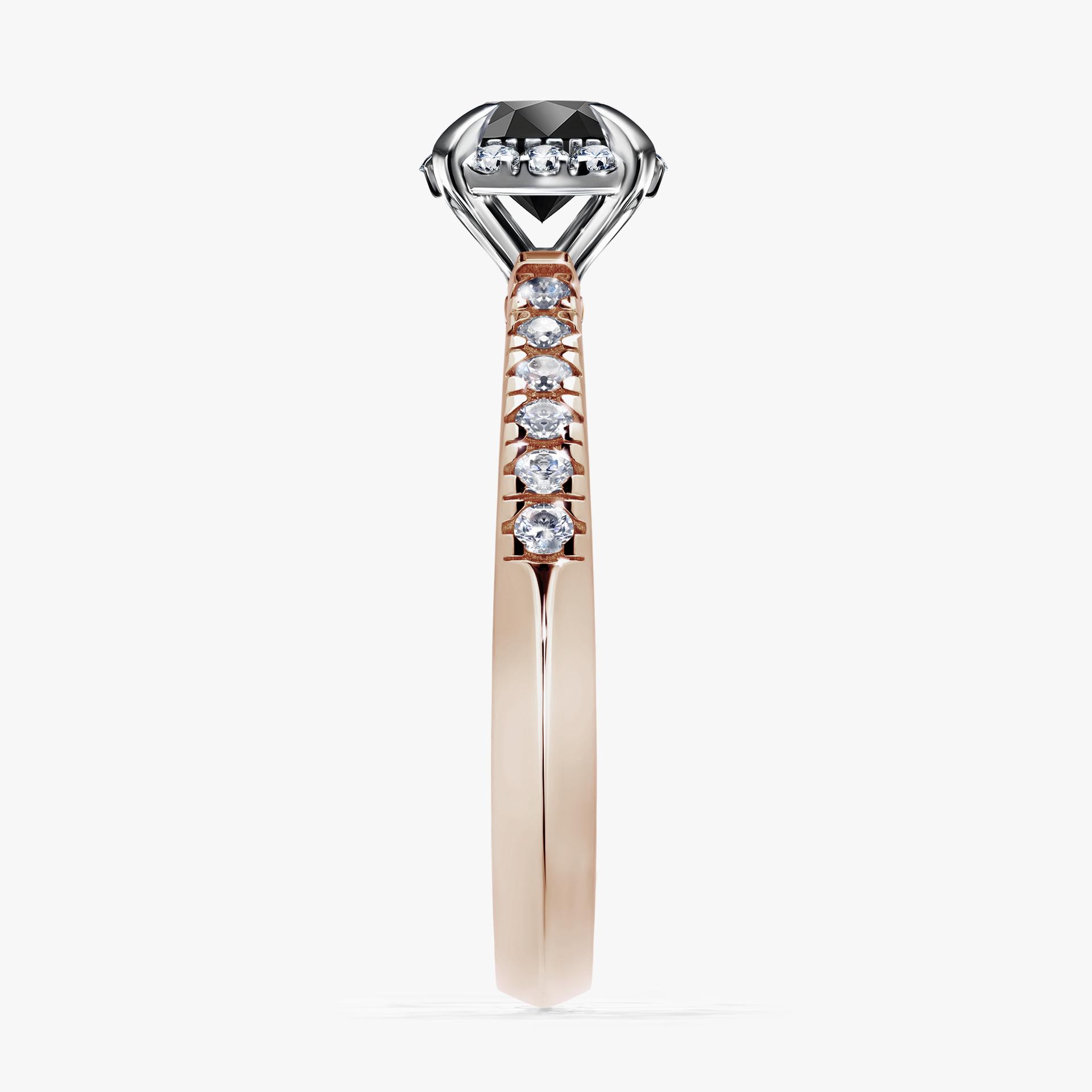 Pierscionek zareczynowy z diamentem czarnym 0 76 CT z rozowego my princess 02