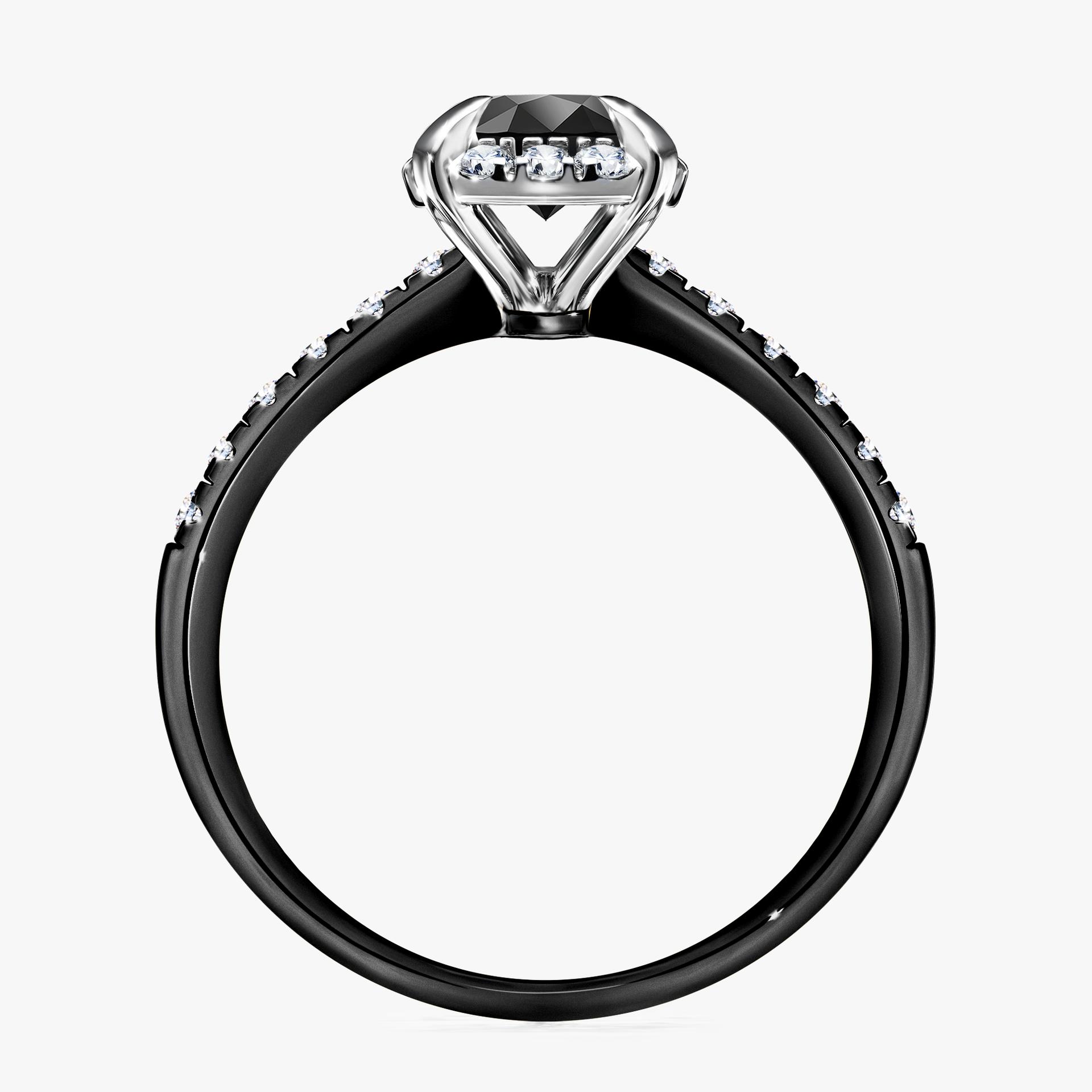 Pierscionek zareczynowy z diamentem czarnym 118 CT z czarnego zlota my princess 03