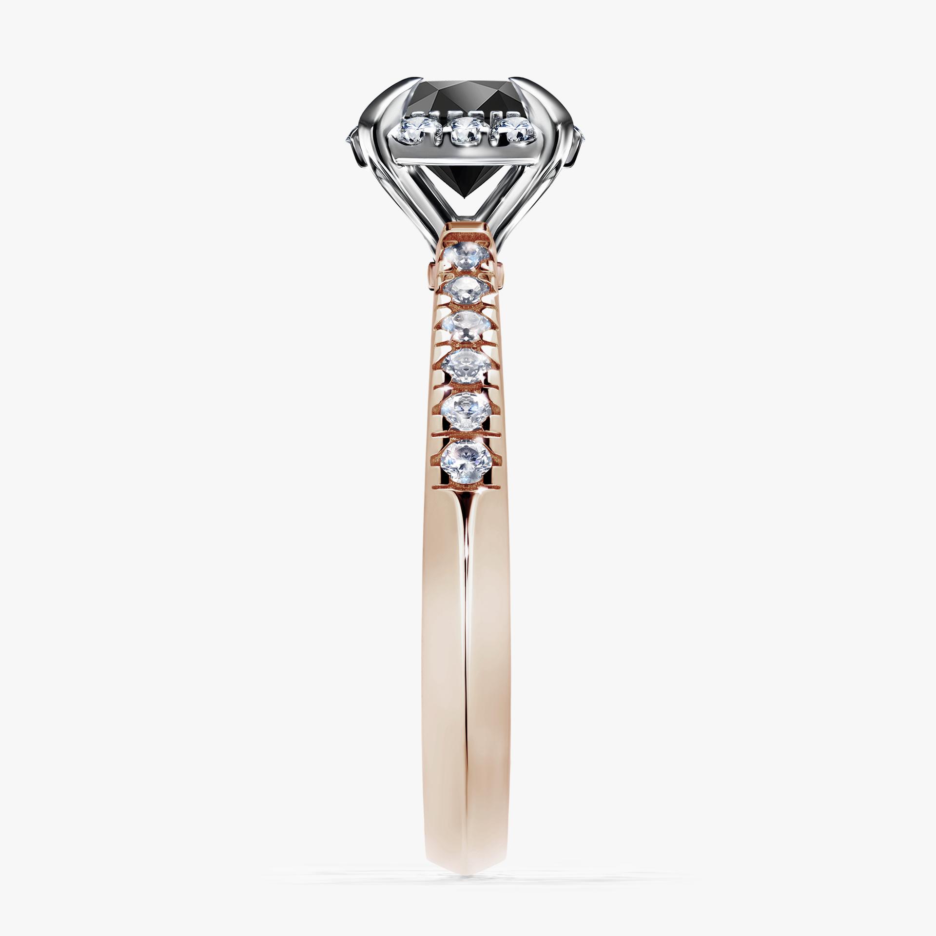 Pierscionek zareczynowy z diamentem czarnym 118 CT z rozowego my princess 02