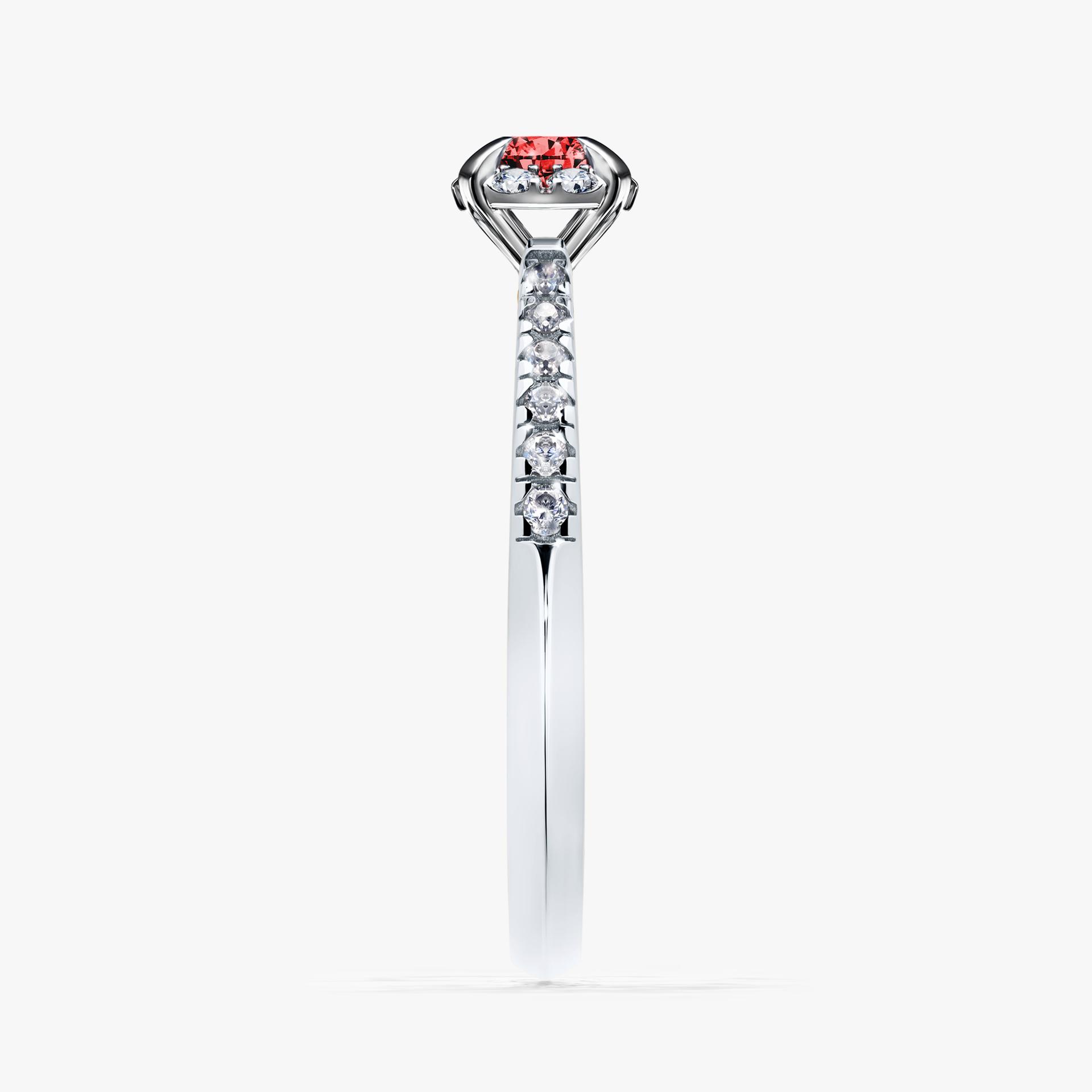 Pierscionek zareczynowy z diamentem czerwony 028 CT z bialego zlota my princess 03