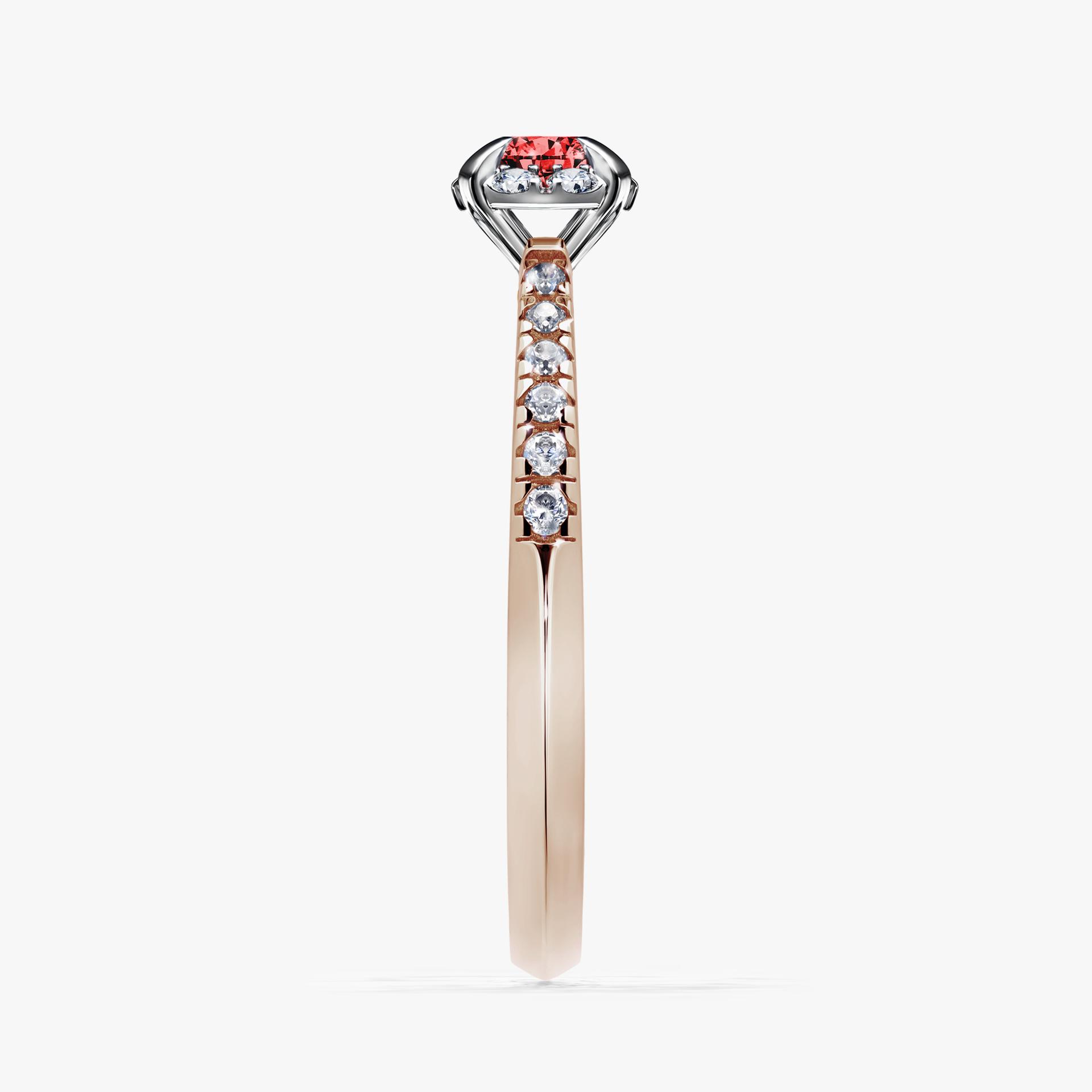 Pierscionek zareczynowy z diamentem czerwony 028 CT z rozowego zlota my princess 03