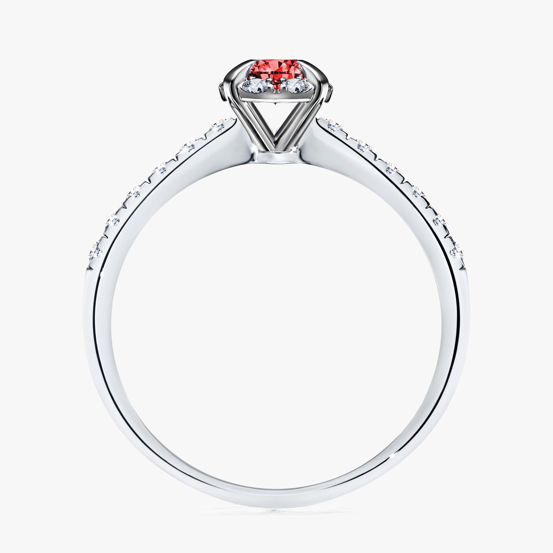 Pierscionek zareczynowy z diamentem czerwony 047 CT z bialego zlota my princess 02