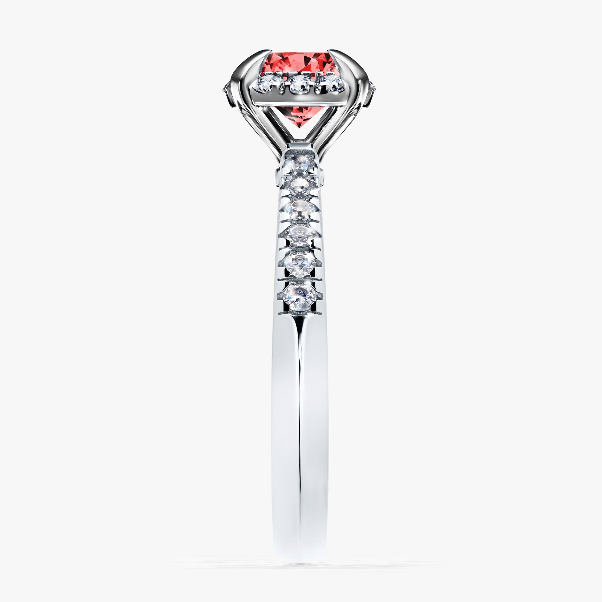 Pierscionek zareczynowy z diamentem czerwony 118 CT z bialego zlota my princess 03