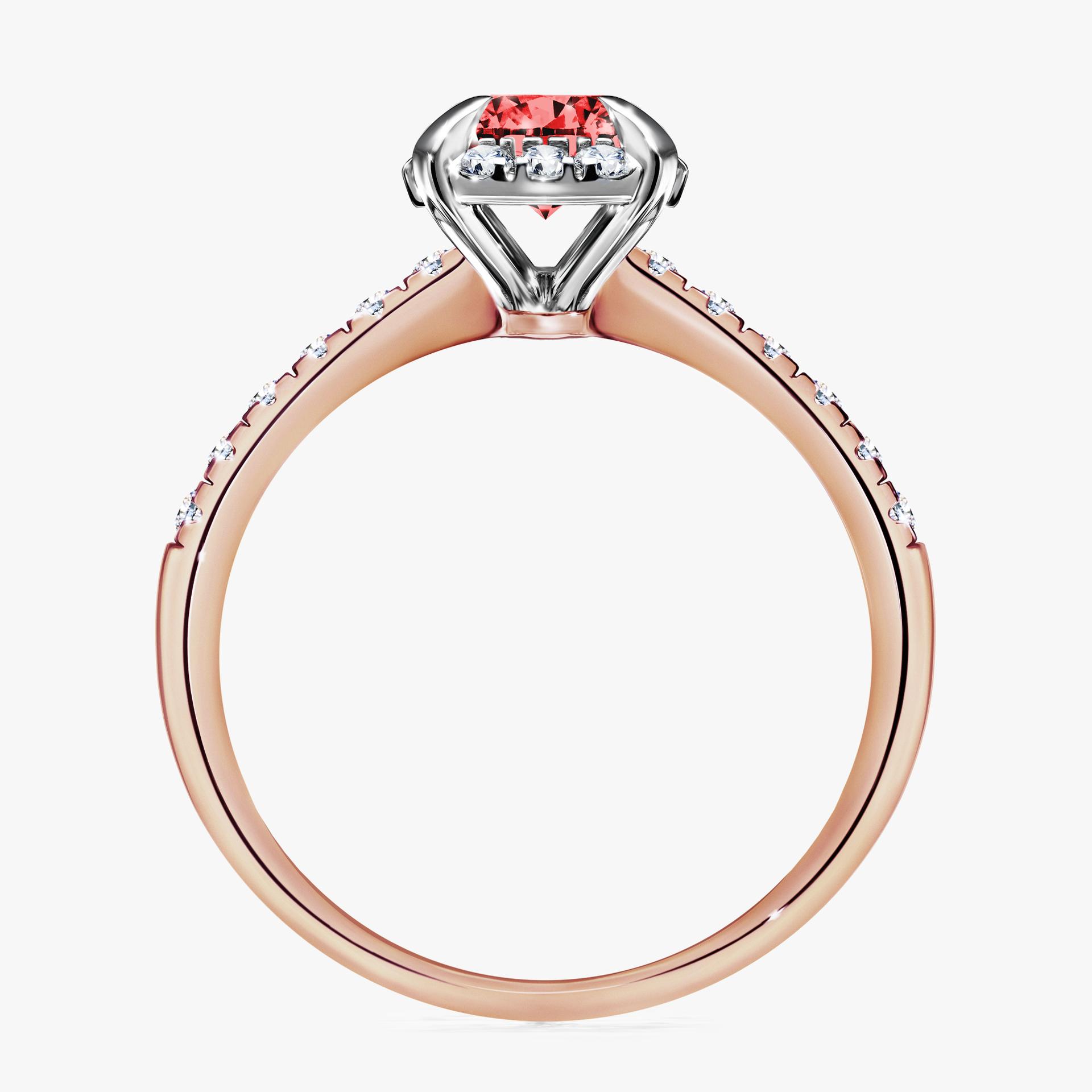 Pierscionek zareczynowy z diamentem czerwony 118 CT z rozowego zlota my princess 02