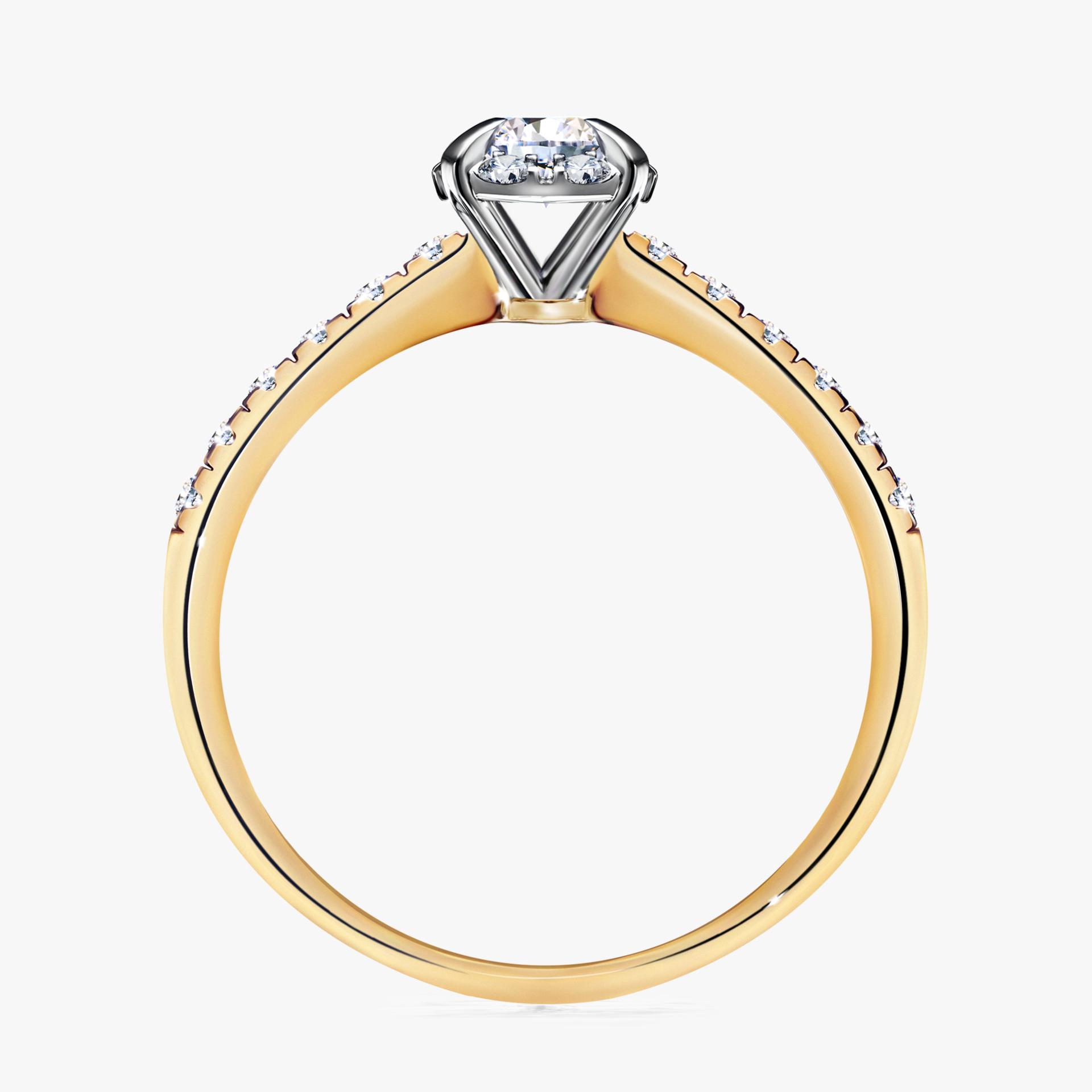 Pierścionek zaręczynowy My Princess z żółtego złota z diamentem laboratoryjnym 0,47ct