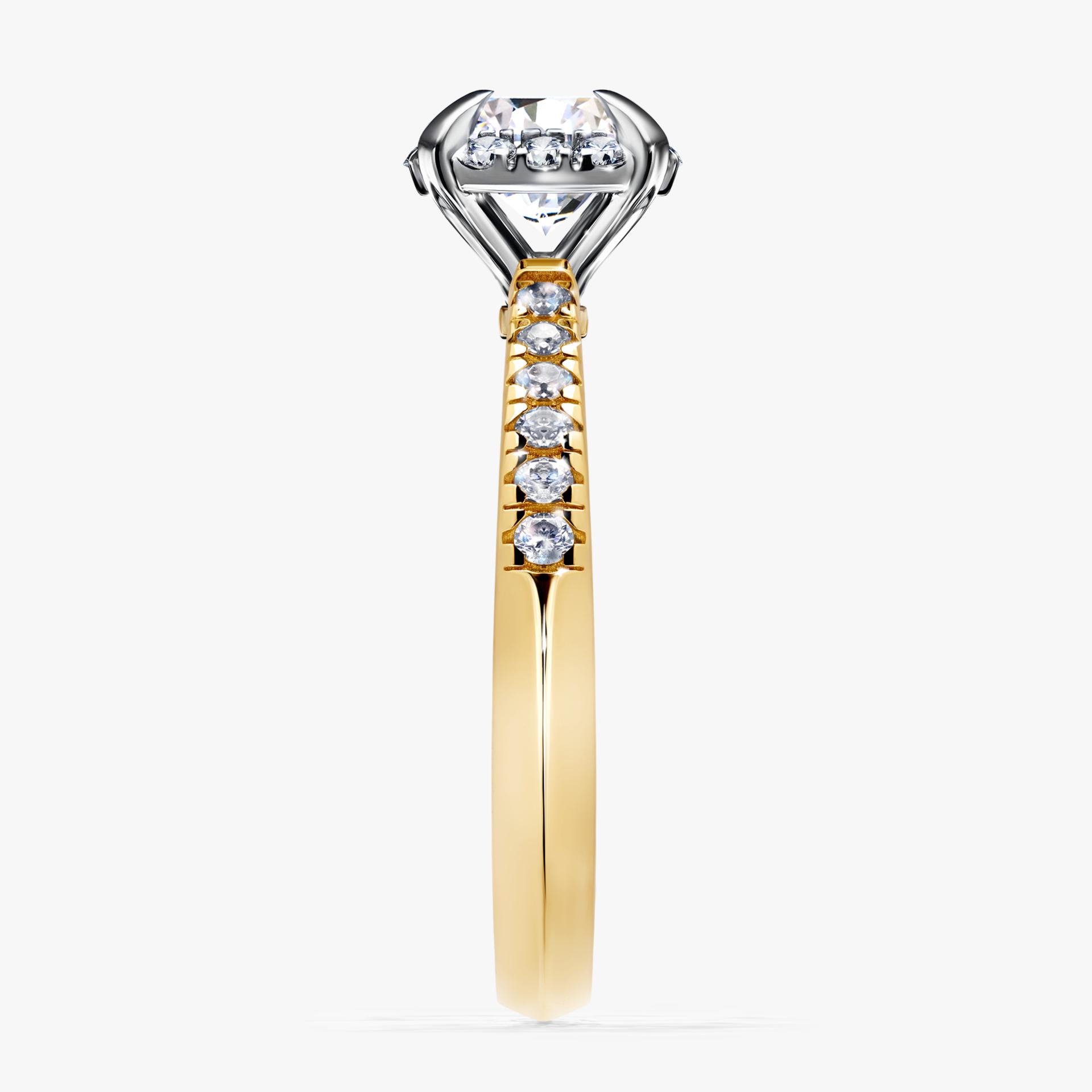 Pierscionek zareczynowy z diamentem laboratoryjnym 118 CT z zoltego zlota my princess 02
