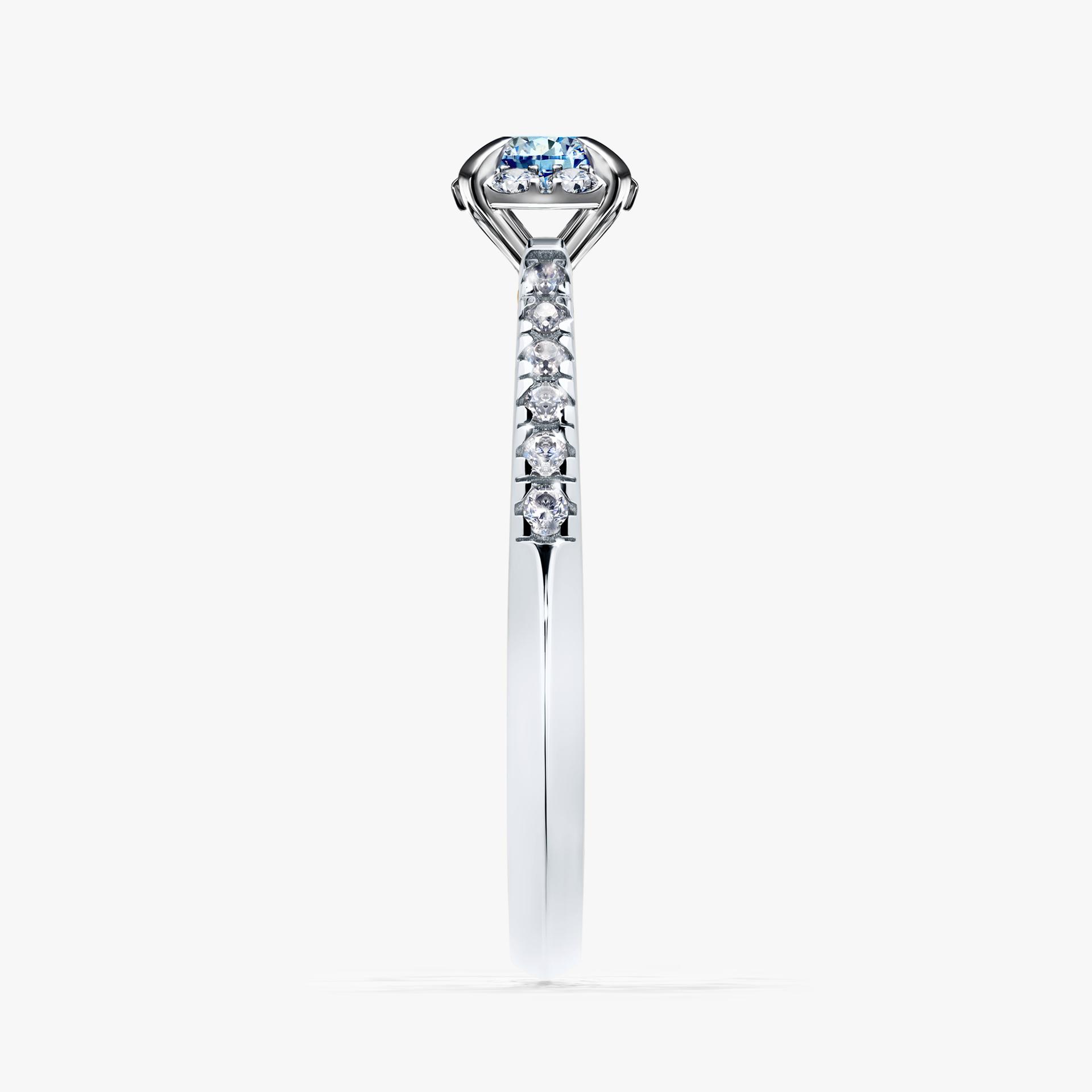 Pierscionek zareczynowy z diamentem niebieski 028 CT z bialego zlota my princess 03