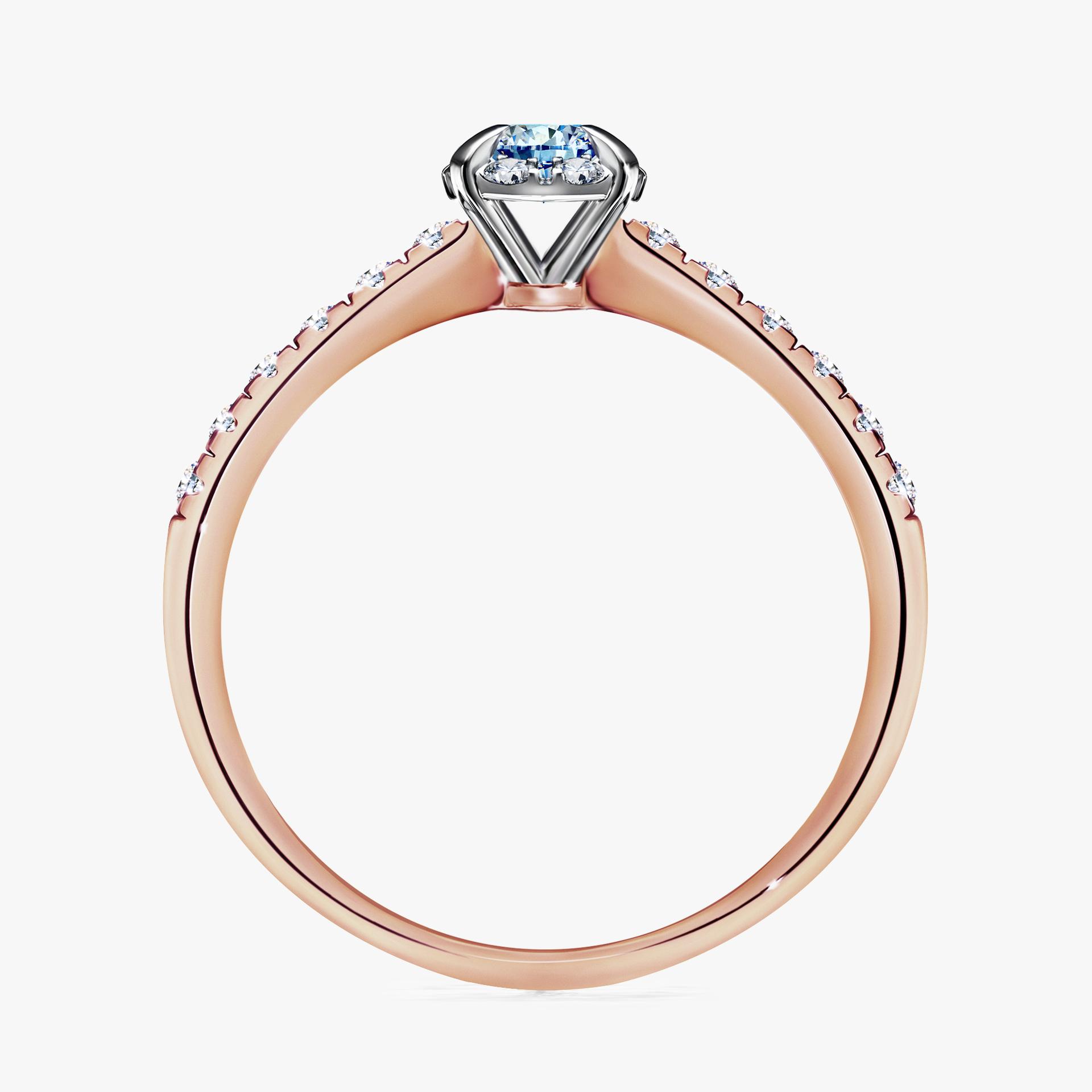 Pierscionek zareczynowy z diamentem niebieski 028 CT z rozowego zlota my princess 02