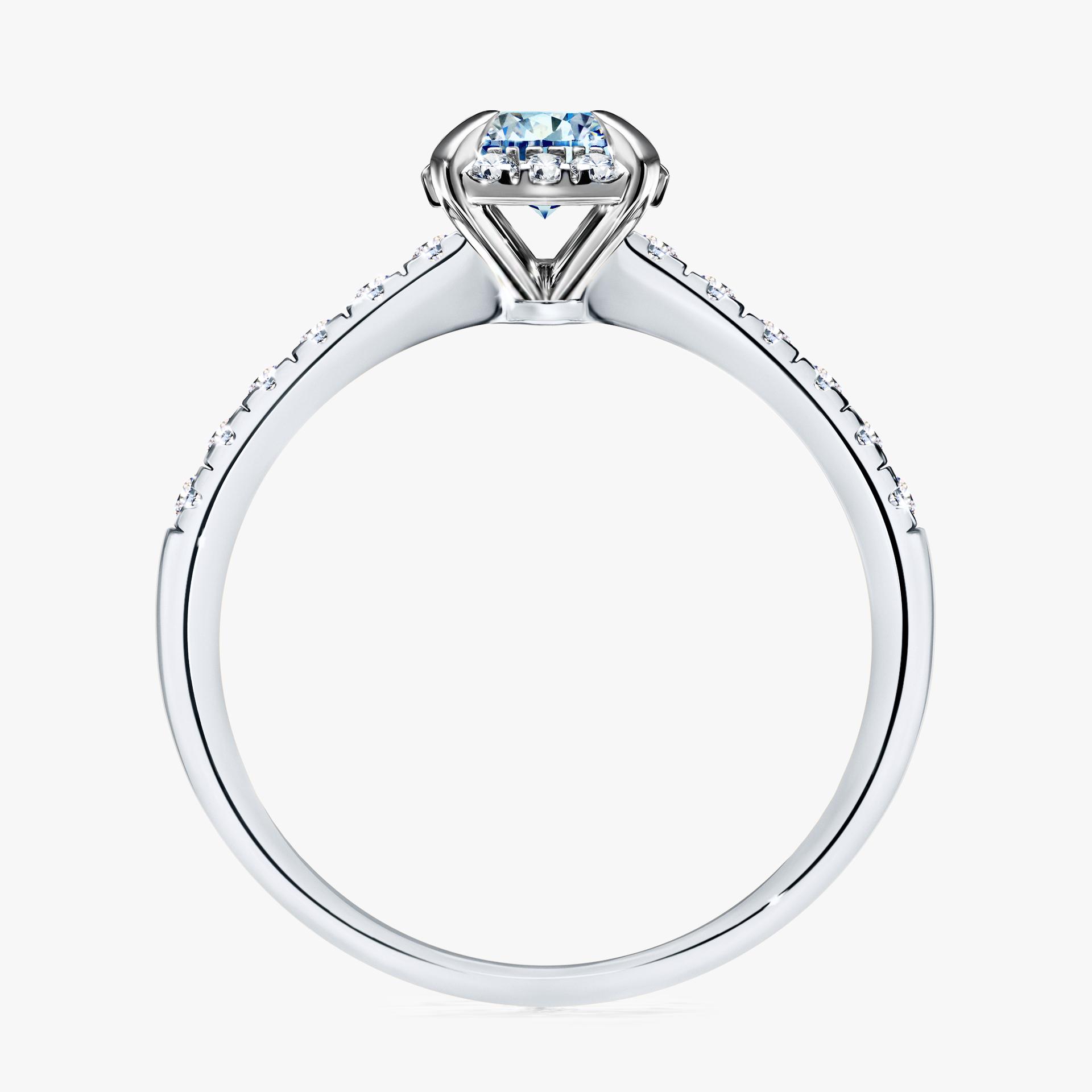 Pierscionek zareczynowy z diamentem niebieski 076 CT z bialego zlota my princess 02