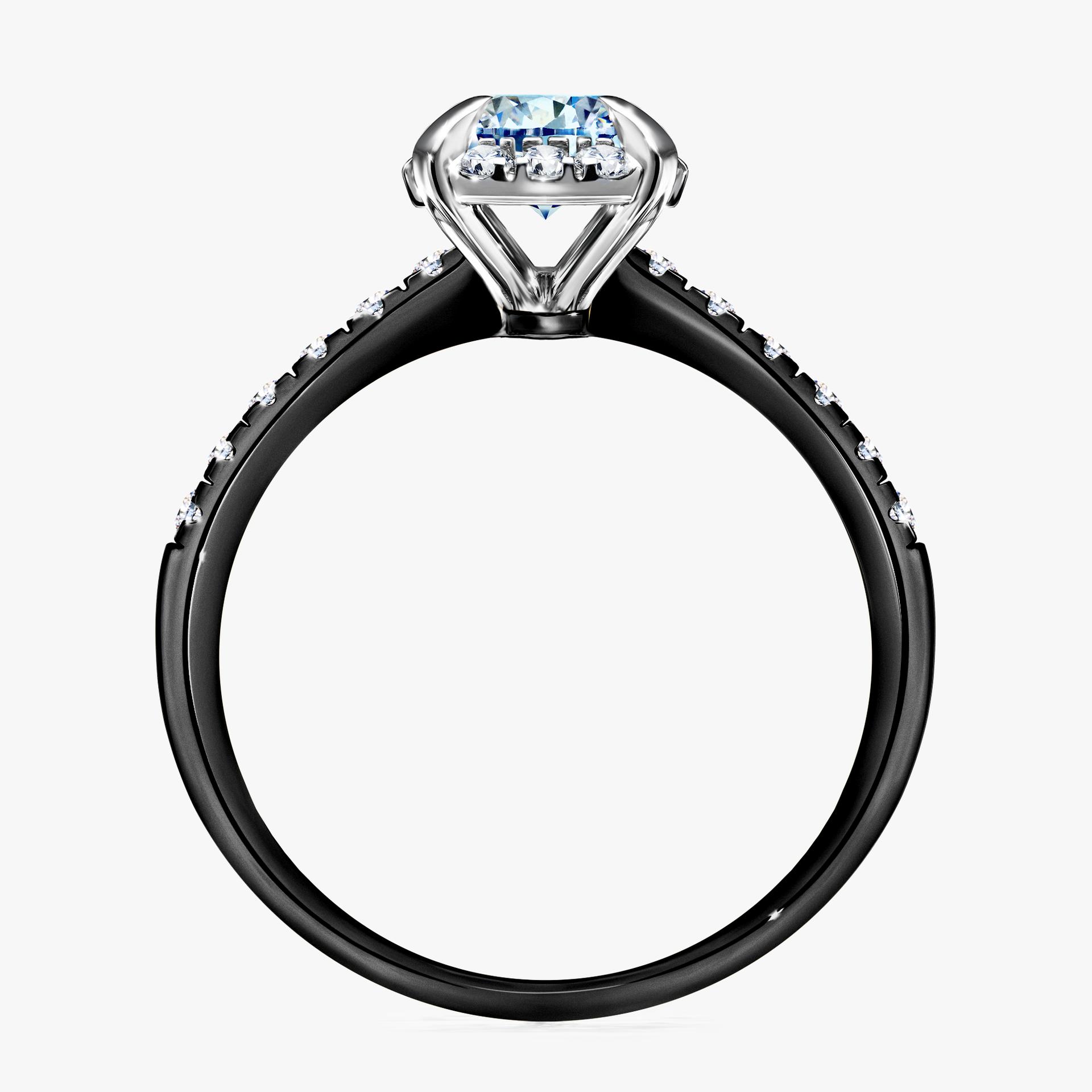 Pierscionek zareczynowy z diamentem niebieski 118 CT z czarnego zlota my princess 02