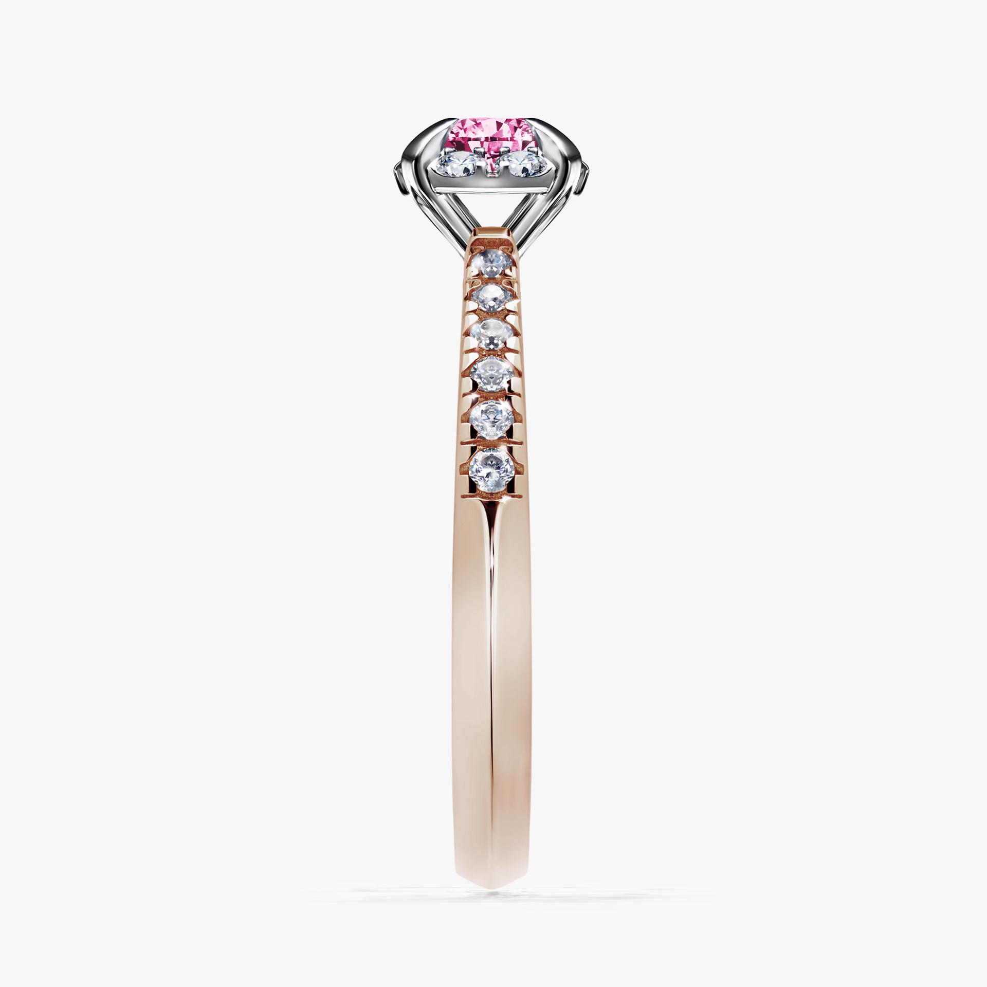 Pierscionek zareczynowy z diamentem rozowy 047 CT z rozowego zlota my princess 03