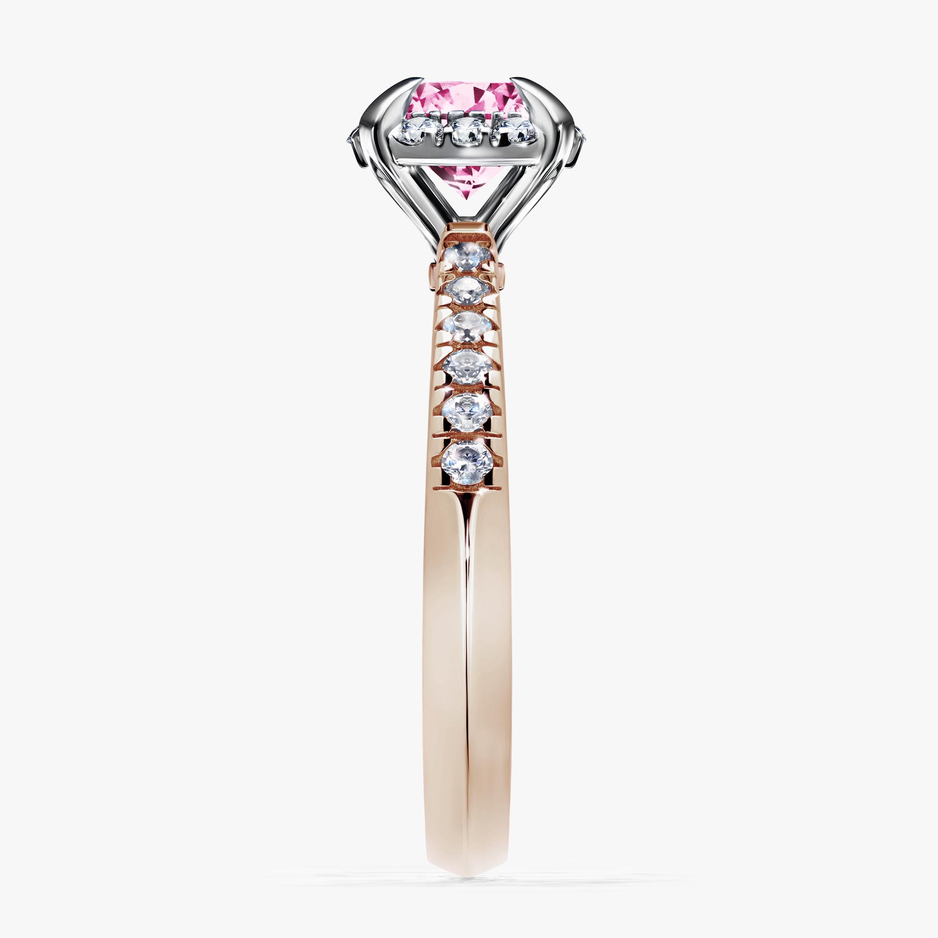 Pierscionek zareczynowy z diamentem rozowy 118 CT z rozowego zlota my princess 03