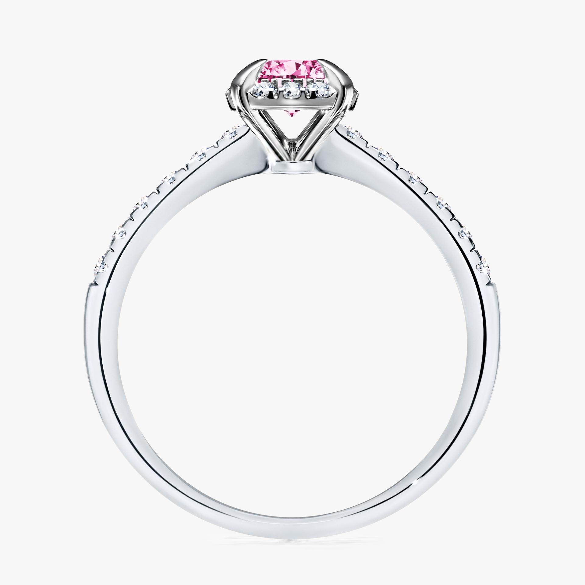 Pierscionek zareczynowy z diamentem rozowym 076 CT z bialego zlota my princess 02