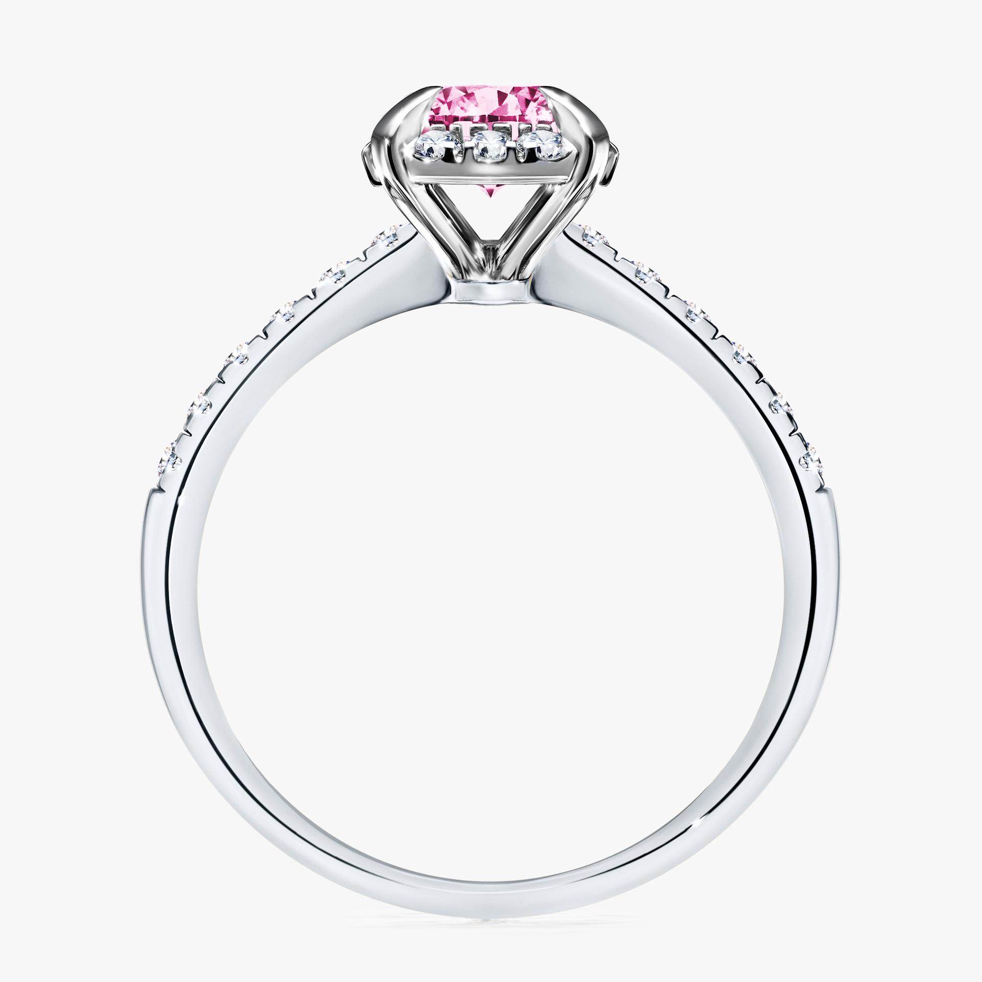 Pierscionek zareczynowy z diamentem rozowym 118 CT z bialego zlota my princess 02