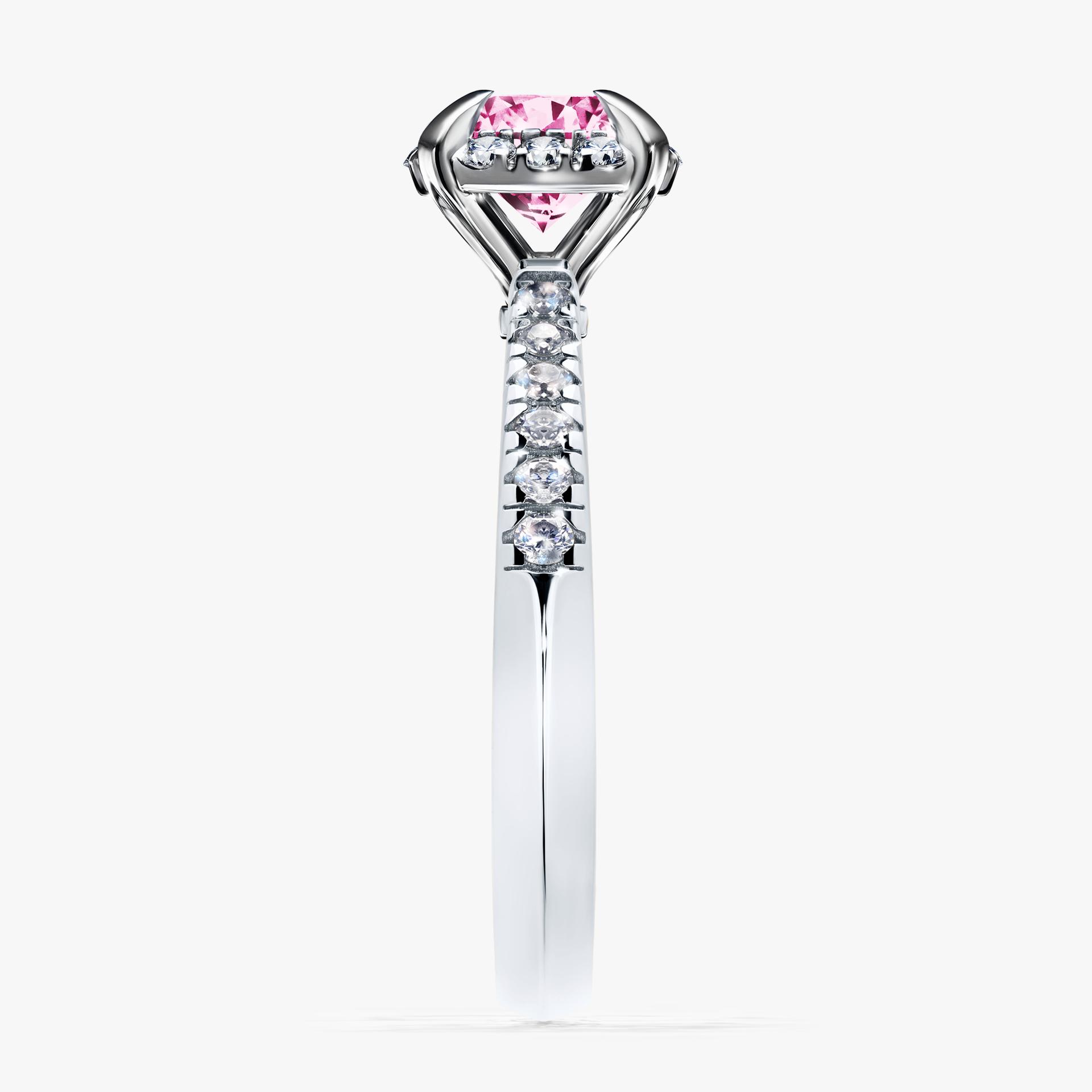 Pierscionek zareczynowy z diamentem rozowym 118 CT z bialego zlota my princess 03