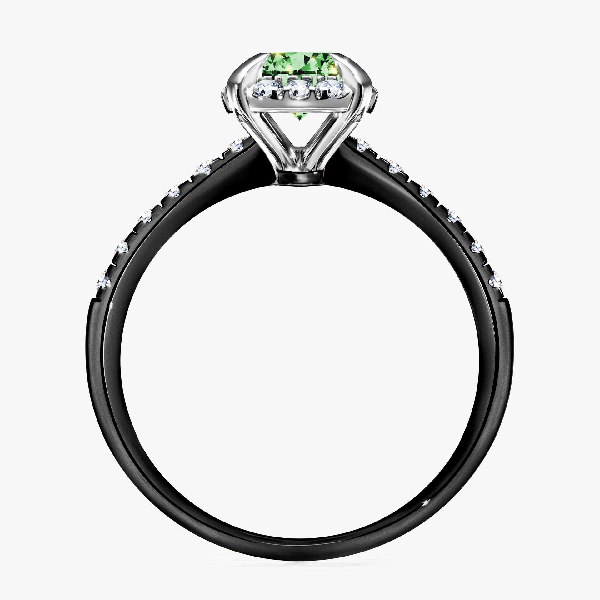 Pierscionek zareczynowy z diamentem zielony_ciemny 118 CT z czarnego zlota my princess 02