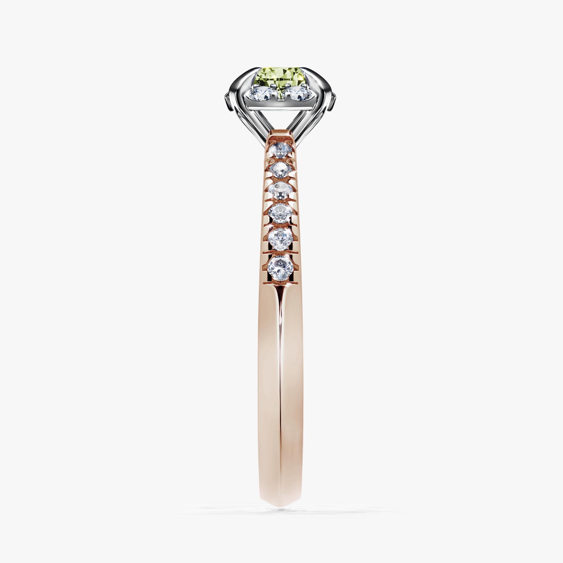 Pierscionek zareczynowy z diamentem zielony_jasny 047 CT z rozowego zlota my princess 03