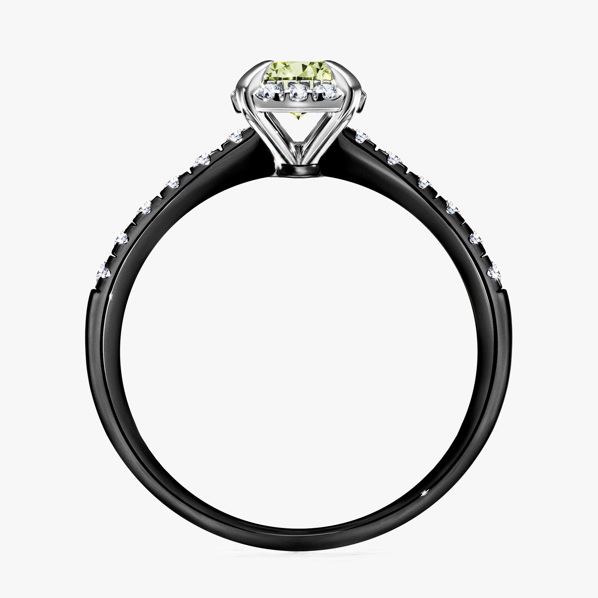 Pierscionek zareczynowy z diamentem zielony_jasny 076 CT z czarnego zlota my princess 02