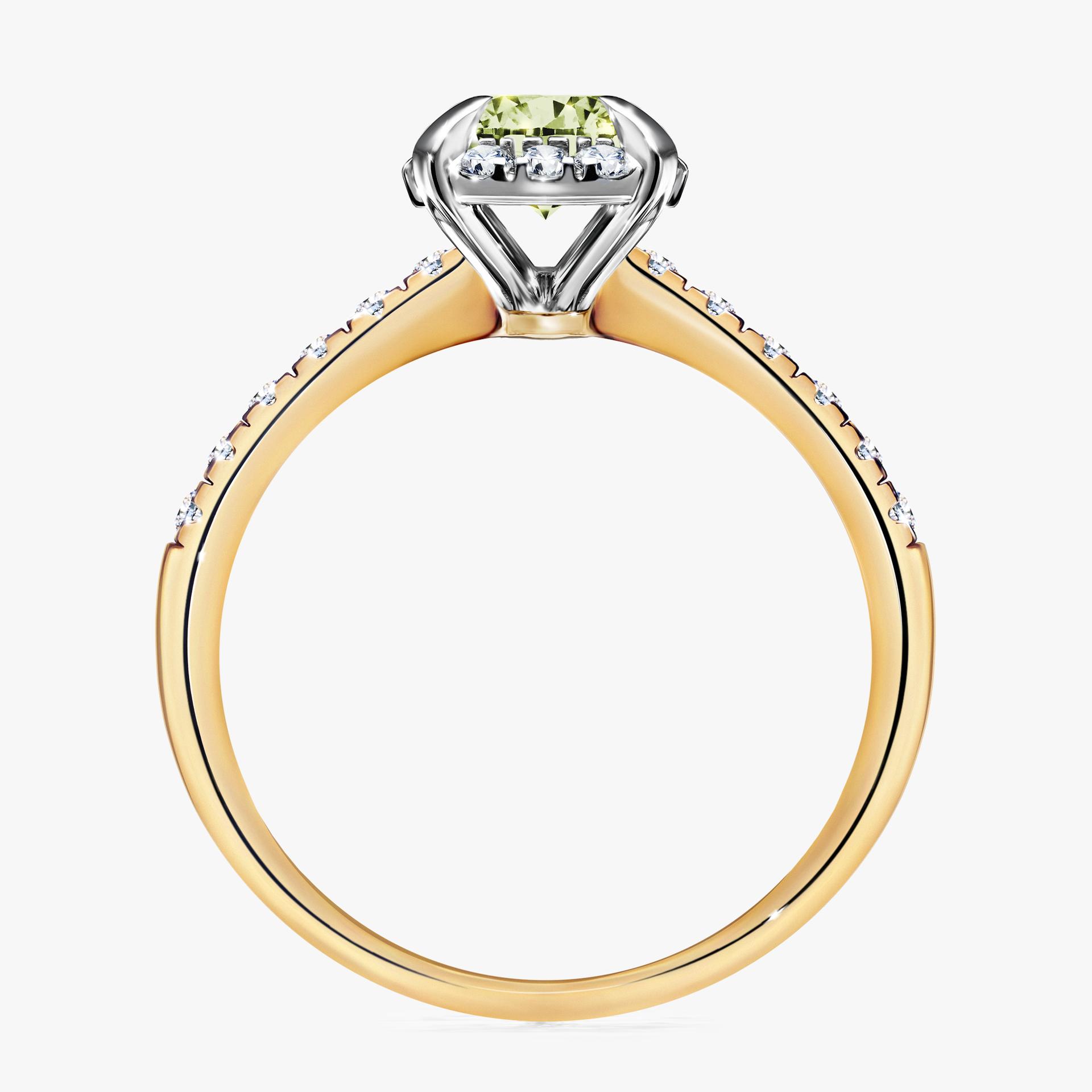 Pierscionek zareczynowy z diamentem zielony_jasny 118 CT z zoltego zlota my princess 02