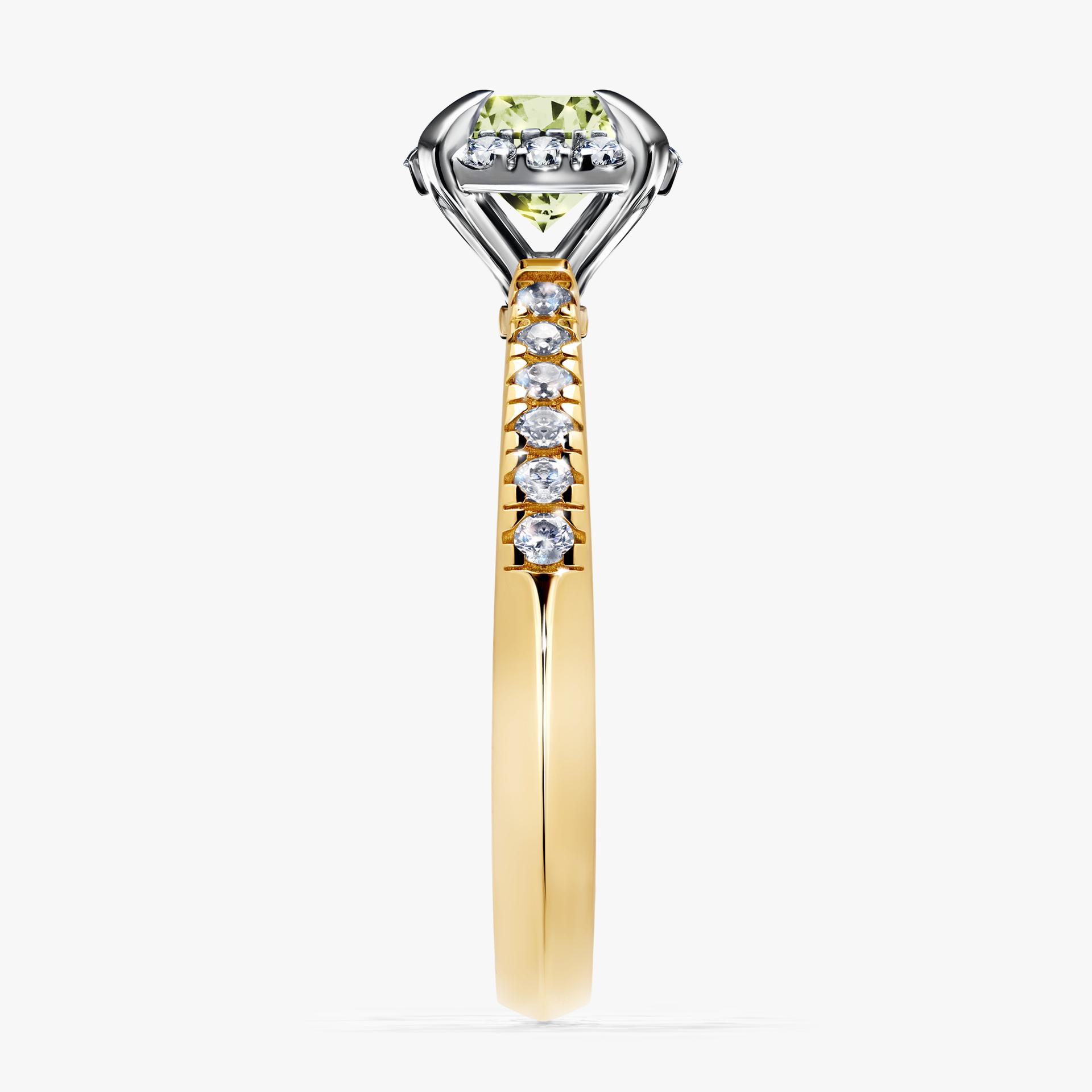 Pierscionek zareczynowy z diamentem zielony_jasny 118 CT z zoltego zlota my princess 03