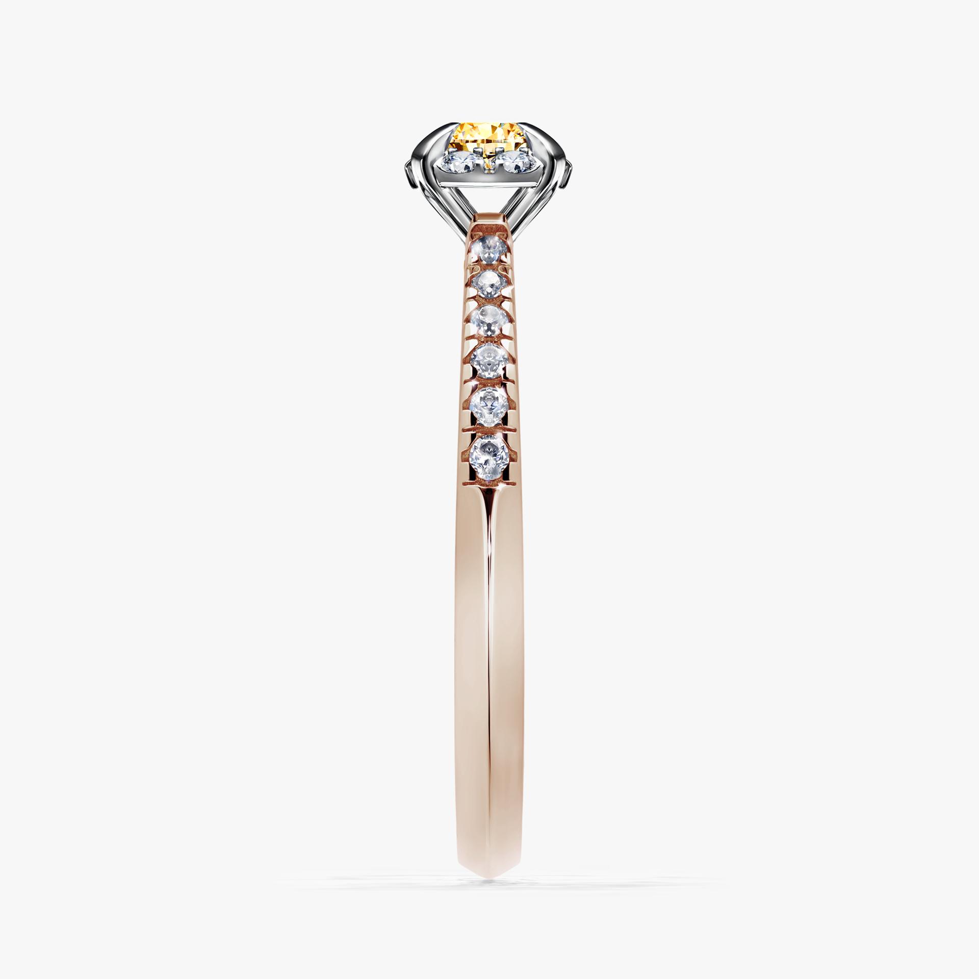 Pierscionek zareczynowy z diamentem zolty 028 CT z rozowego zlota my princess 03