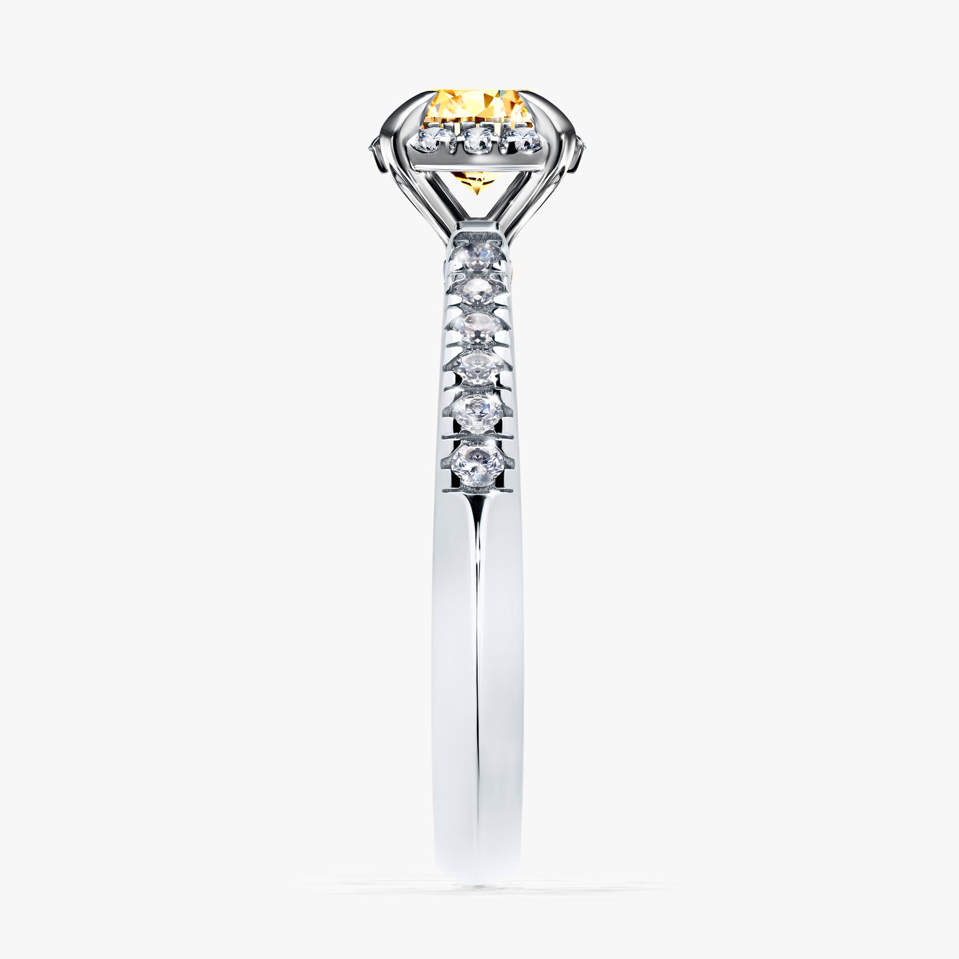 Pierscionek zareczynowy z diamentem zolty 076 CT z bialego zlota my princess 03